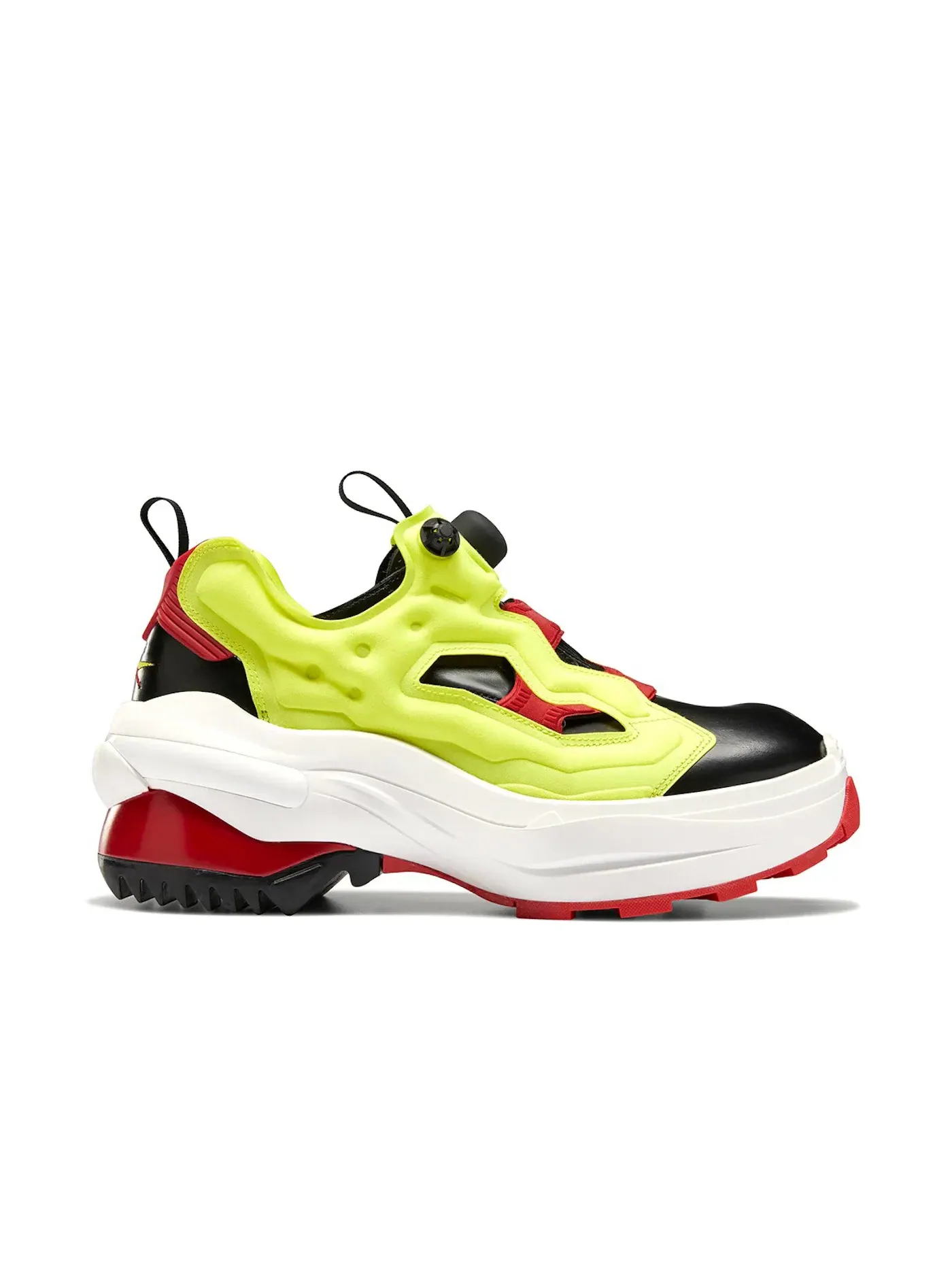Кроссовки мужские Reebok Lifestyle Tabi Instapump Fury Oxford, с принтом — изображение 1 из 1, черный/черный/красный