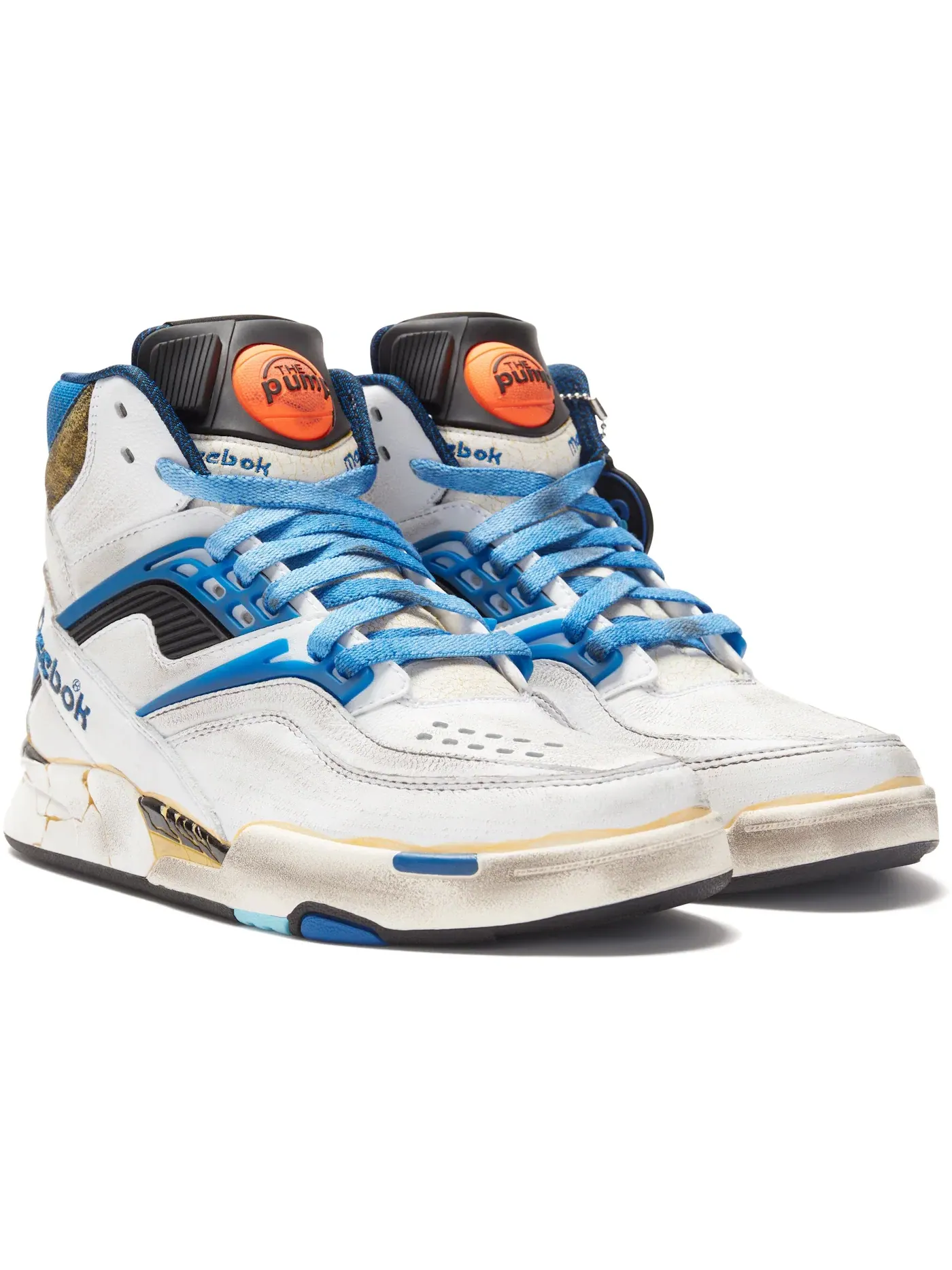 Кроссовки Reebok TZ Pump Deadstock lifestyle с принтом — изображение 2 из 3, белый/черный/синий