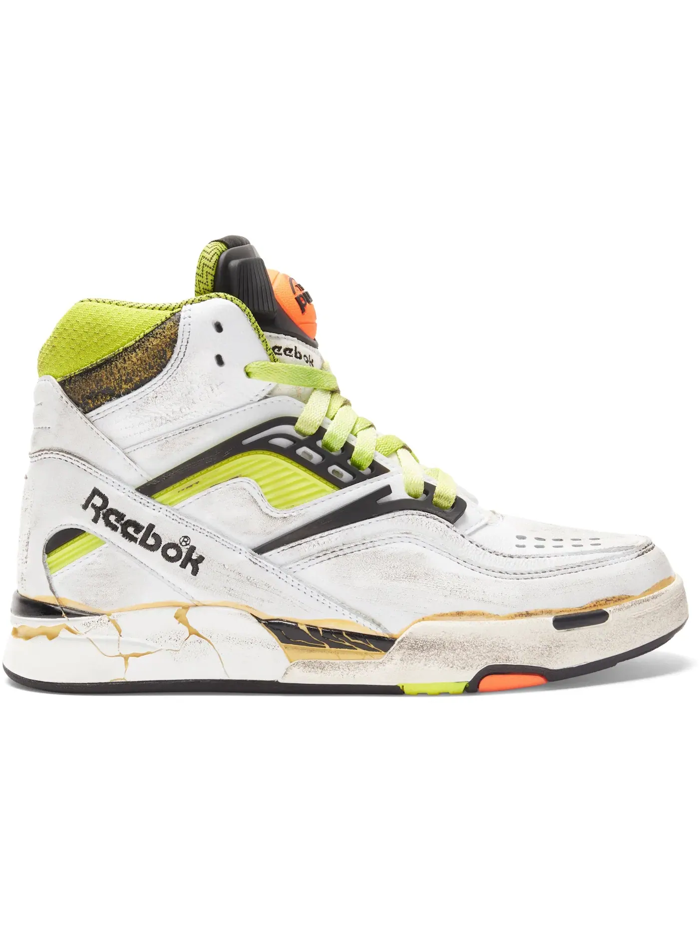 Кроссовки Reebok TZ Pump Deadstock lifestyle, с принтом — изображение 1 из 3, белый/черный/желтый