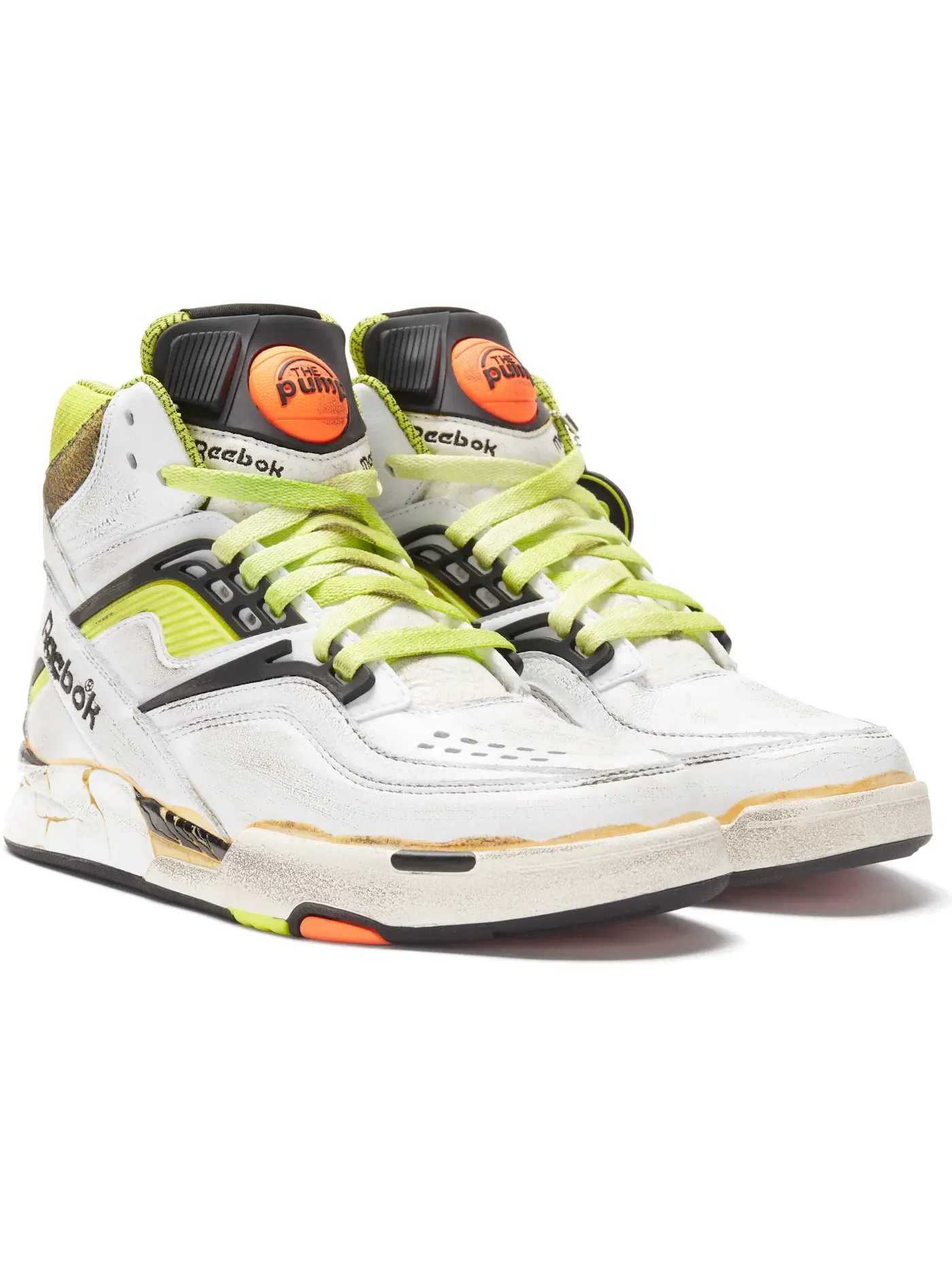 Кроссовки Reebok TZ Pump Deadstock lifestyle, с принтом — изображение 2 из 3, белый/черный/желтый