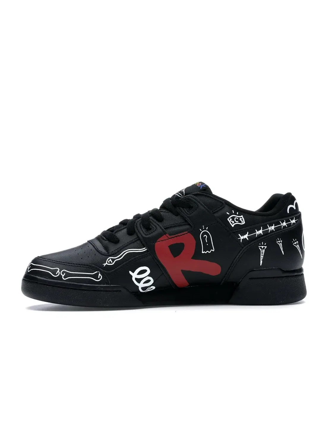 Кроссовки Reebok Lifestyle Workout Plus, кожаные — изображение 3 из 4, черный/мульти
