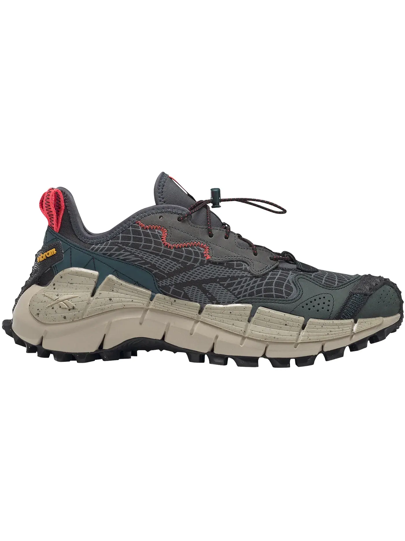 Кроссовки мужские Reebok Zig Kinetica 2 Edge, lifestyle с амортизацией — изображение 1 из 1, черный//бежевый