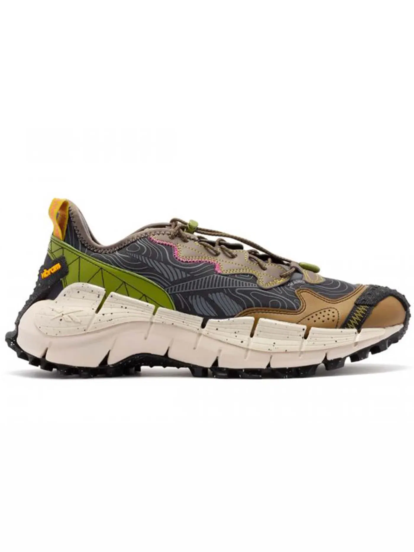 Кроссовки мужские Reebok Lifestyle Zig Kinetica II Edge — изображение 1 из 2, серый/коричневый/зеленый