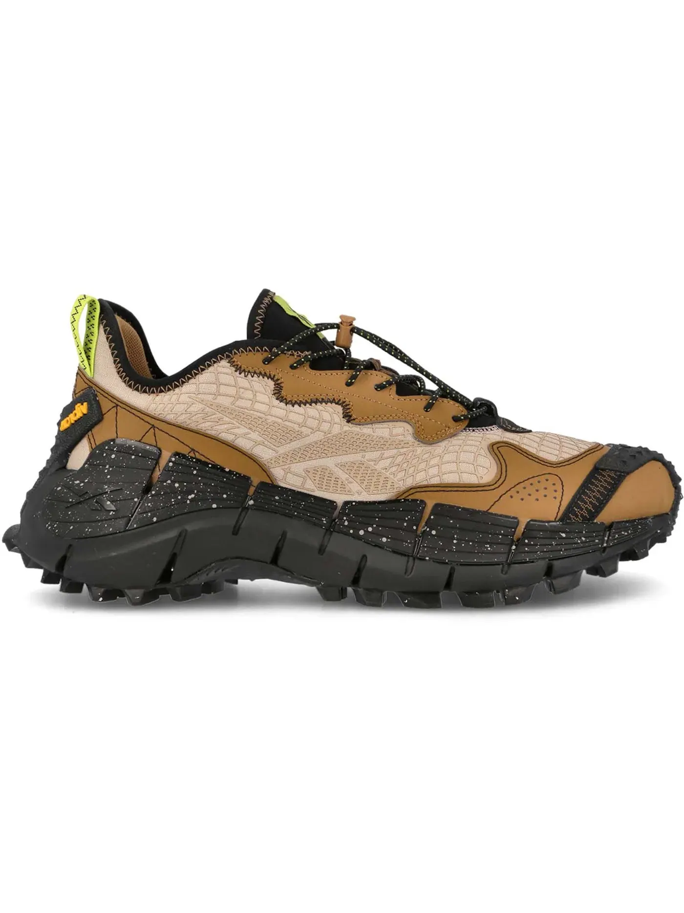Кроссовки мужские Reebok Zig Kinetica II Edge, для повседневной носки — изображение 1 из 1, бежевый//черный