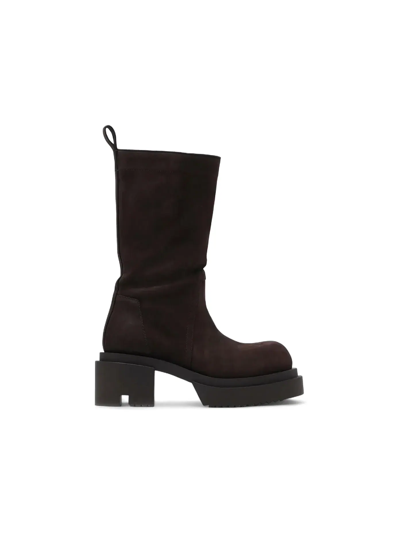 Женские ботинки с высоким голенищем Rick Owens Concordians Calf Pull On Bogun Boot — изображение 1 из 1, коричневый