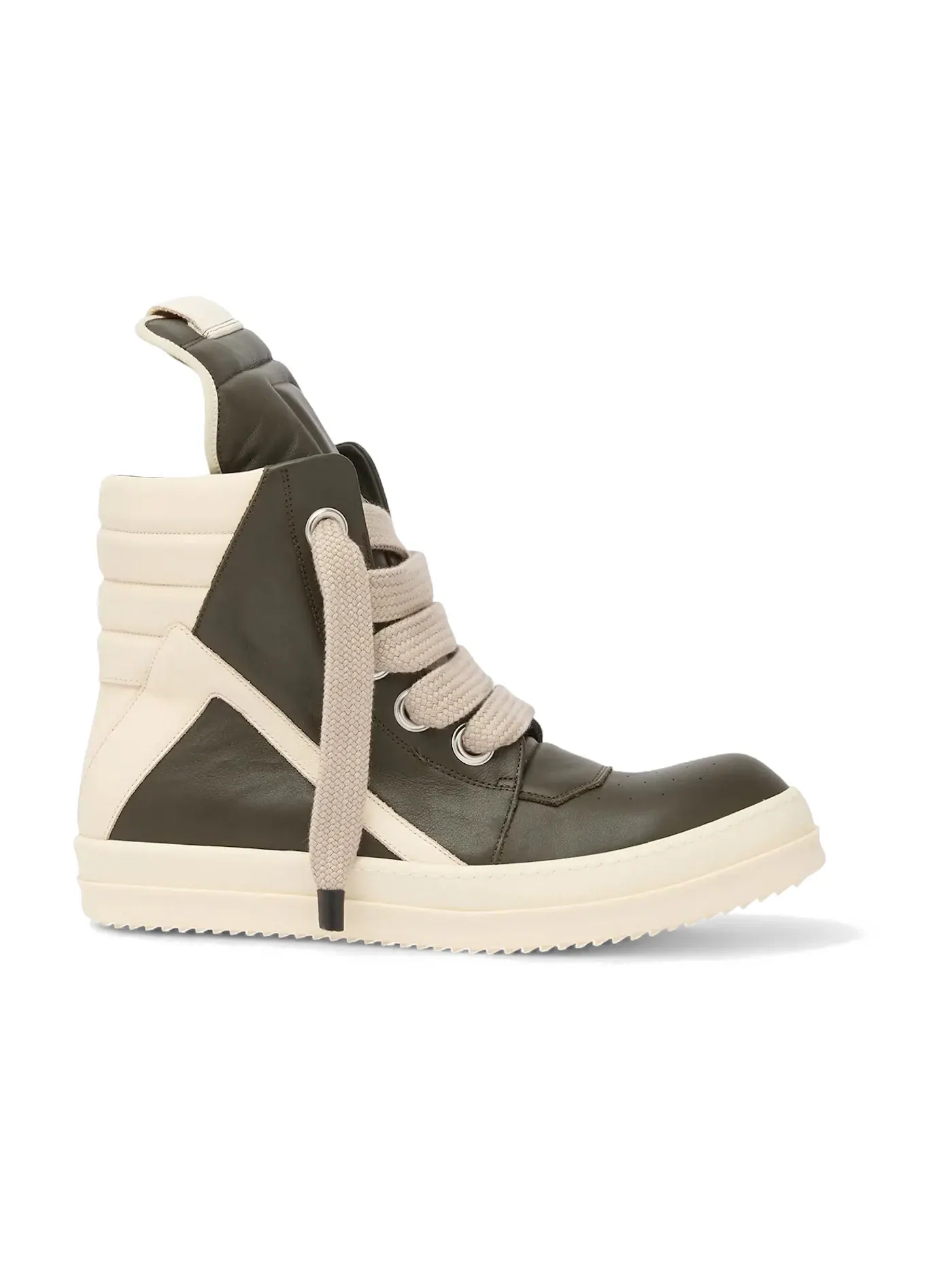 Мужские кроссовки с высокой шнуровкой Rick Owens Concordians Jumbo Laced Geobasket, Bosco/Milk/Milk — изображение 1 из 1