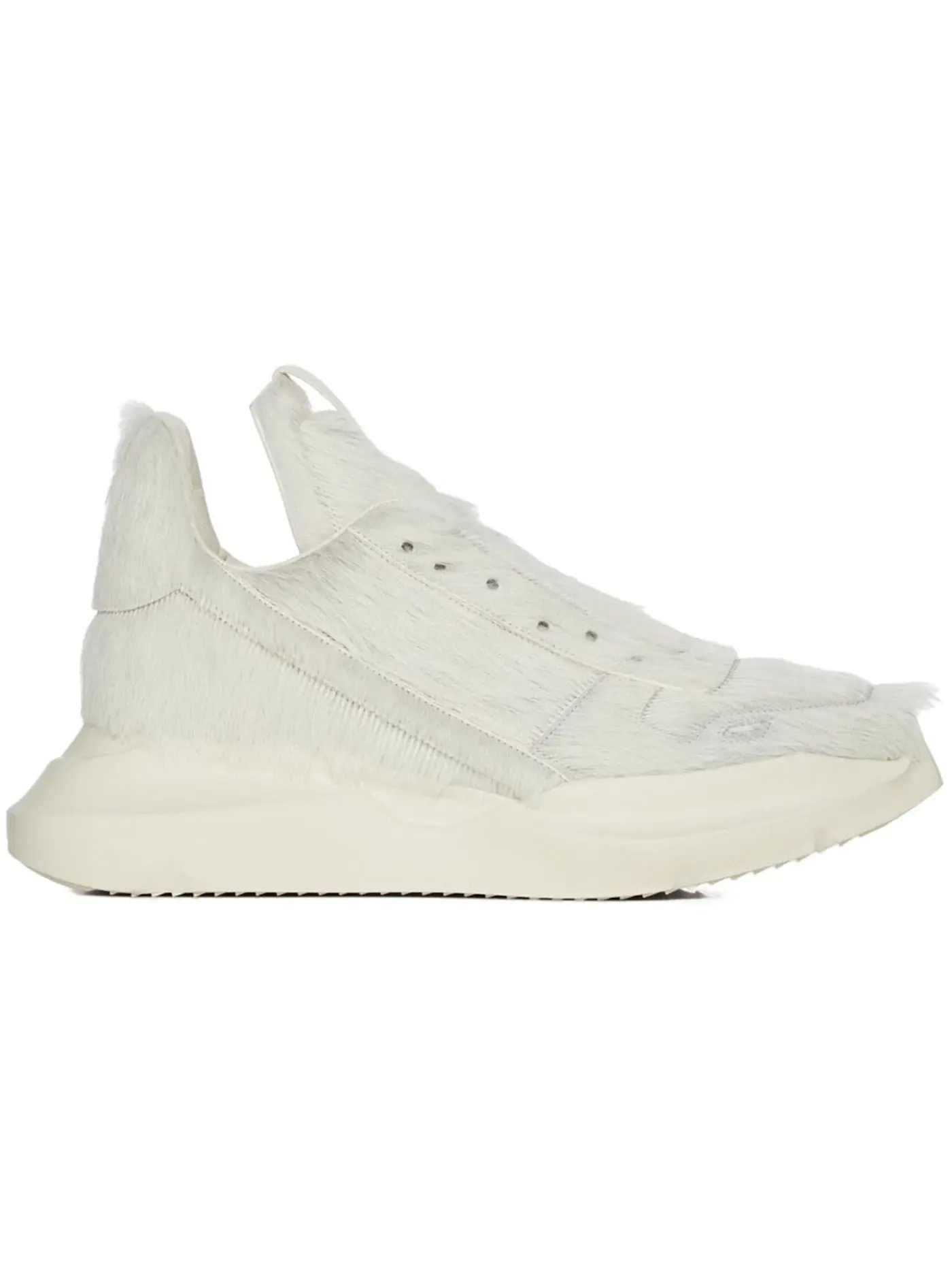 Мужские кроссовки с необработанной кожи Rick Owens Concordians Runway Geth Runner, Milk Milk Milk — изображение 1 из 1