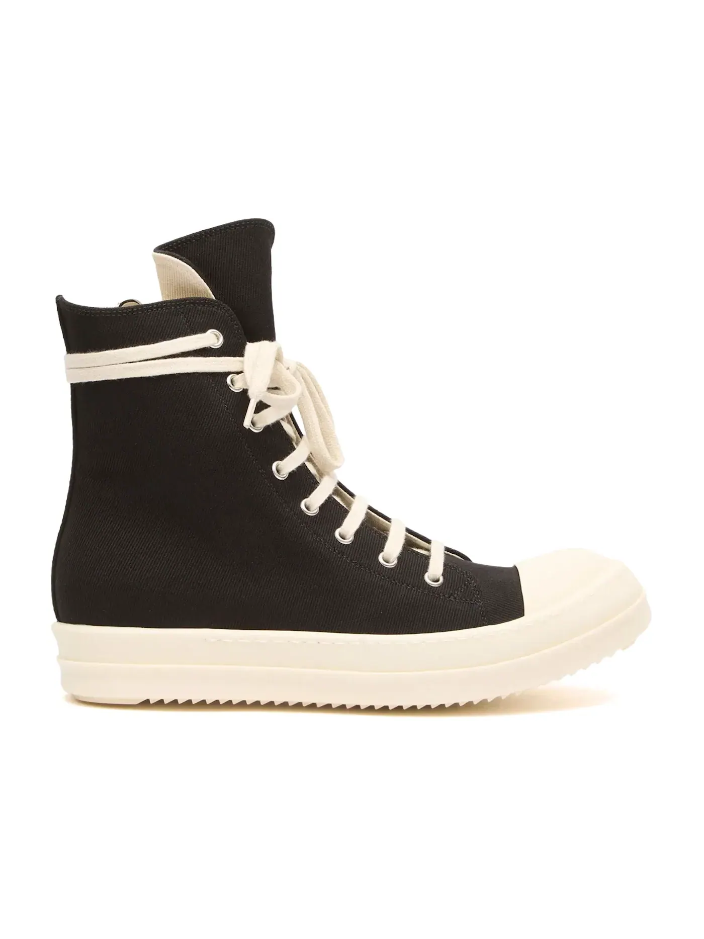 Женские кеды с джинсовым верхом Rick Owens DRKSHDW Denim Sneaks — изображение 1 из 1, черный