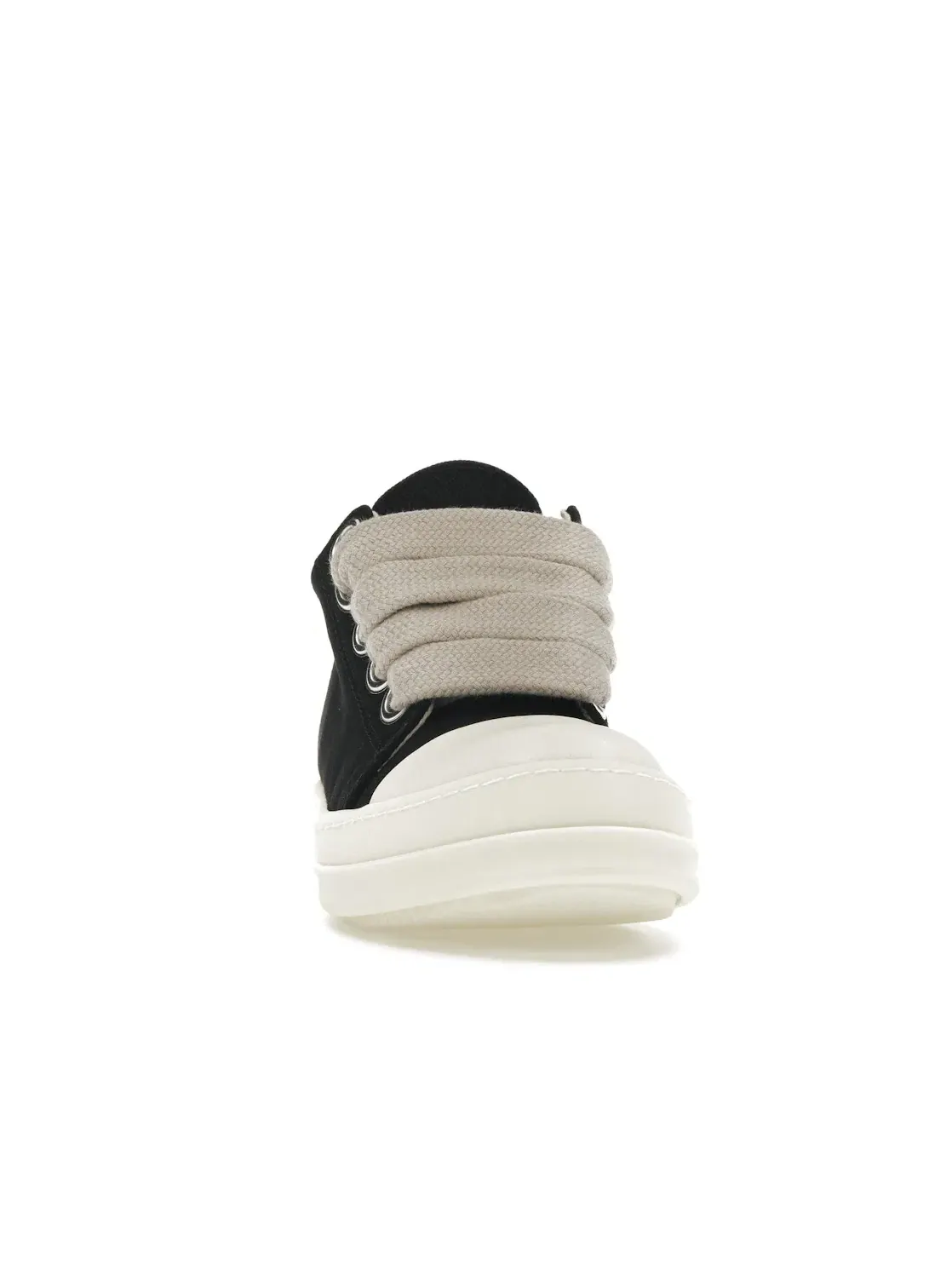 Женские кеды с увеличенной шнуровкой Rick Owens DRKSHDW Jumbo Lace Low — изображение 2 из 4, черный/кремовый белый
