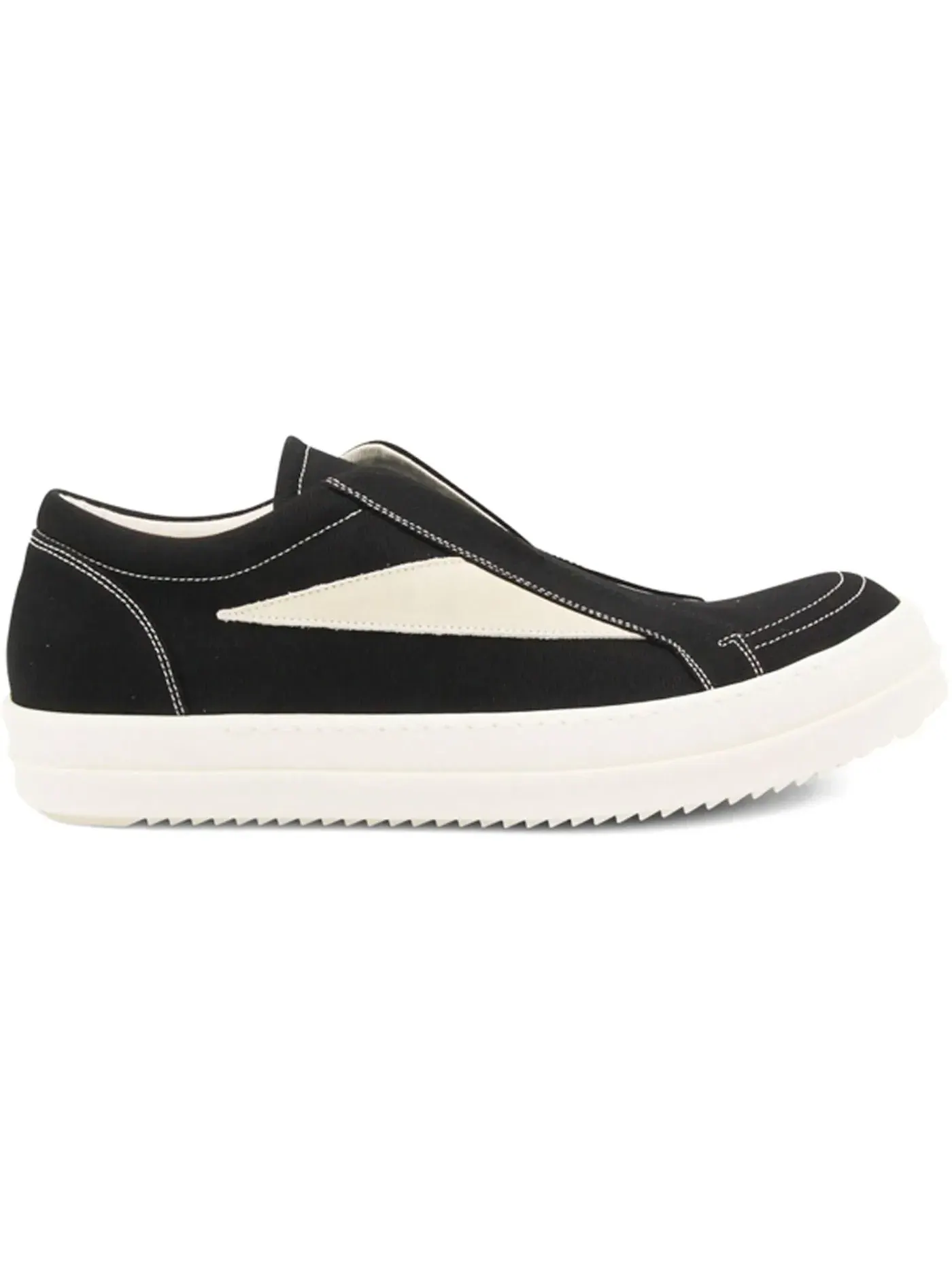 Мужские кеды без шнуровки Low Panelled Slip On Sneakers Rick Owens — изображение 1 из 1, черный