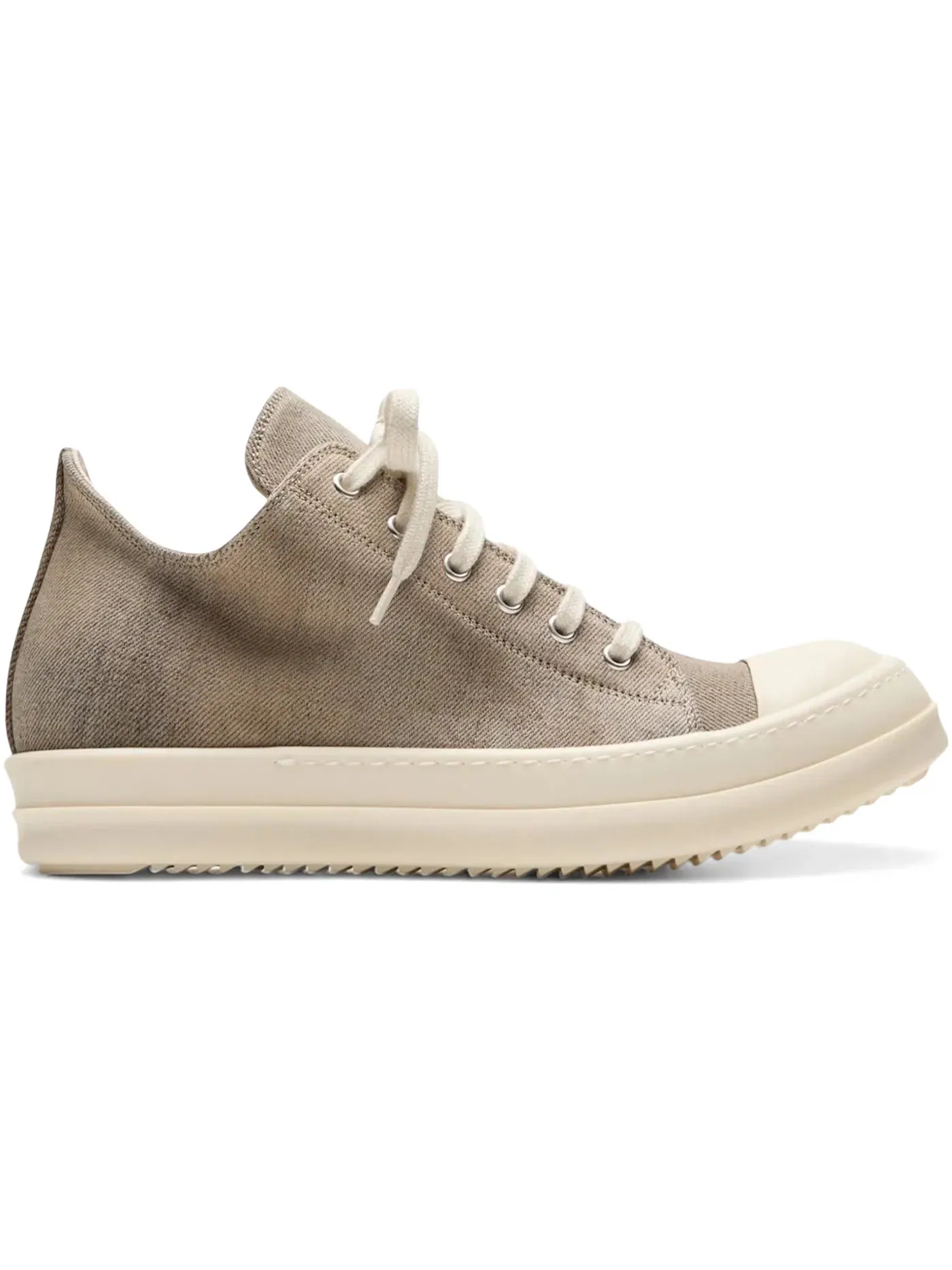 Женские кроссовки денимовые Rick Owens DRKSHDW Scarpe Denim Low, Dust/Milk/Milk — изображение 1 из 1