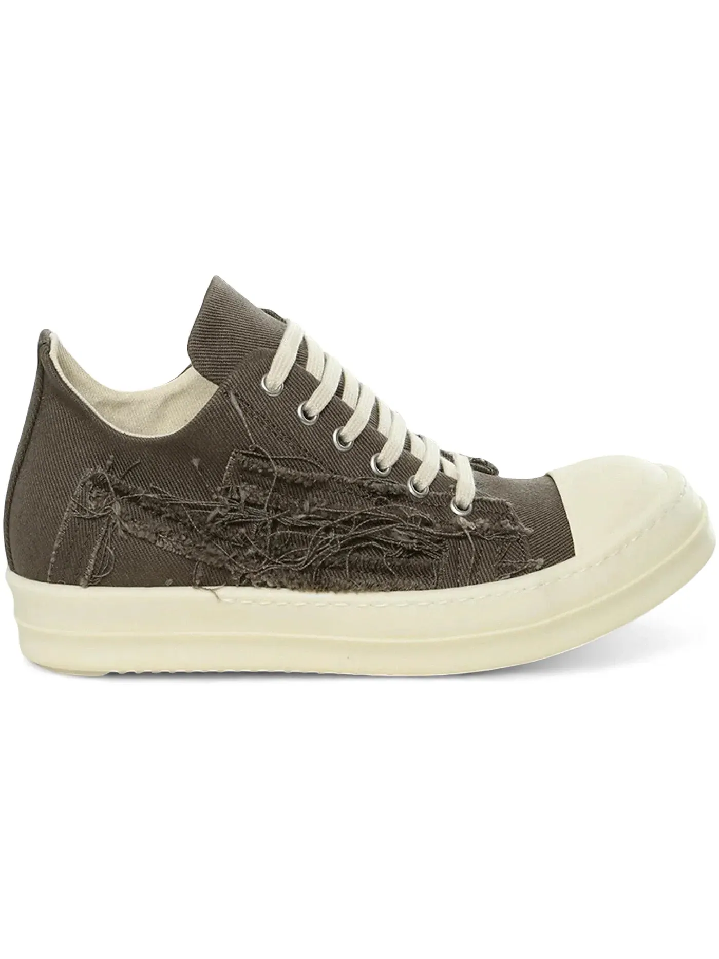 Женские кеды с длинным языком Rick Owens DRKSHDW Scarpe Denim Low Sneaker, Dust/Milk/Milk