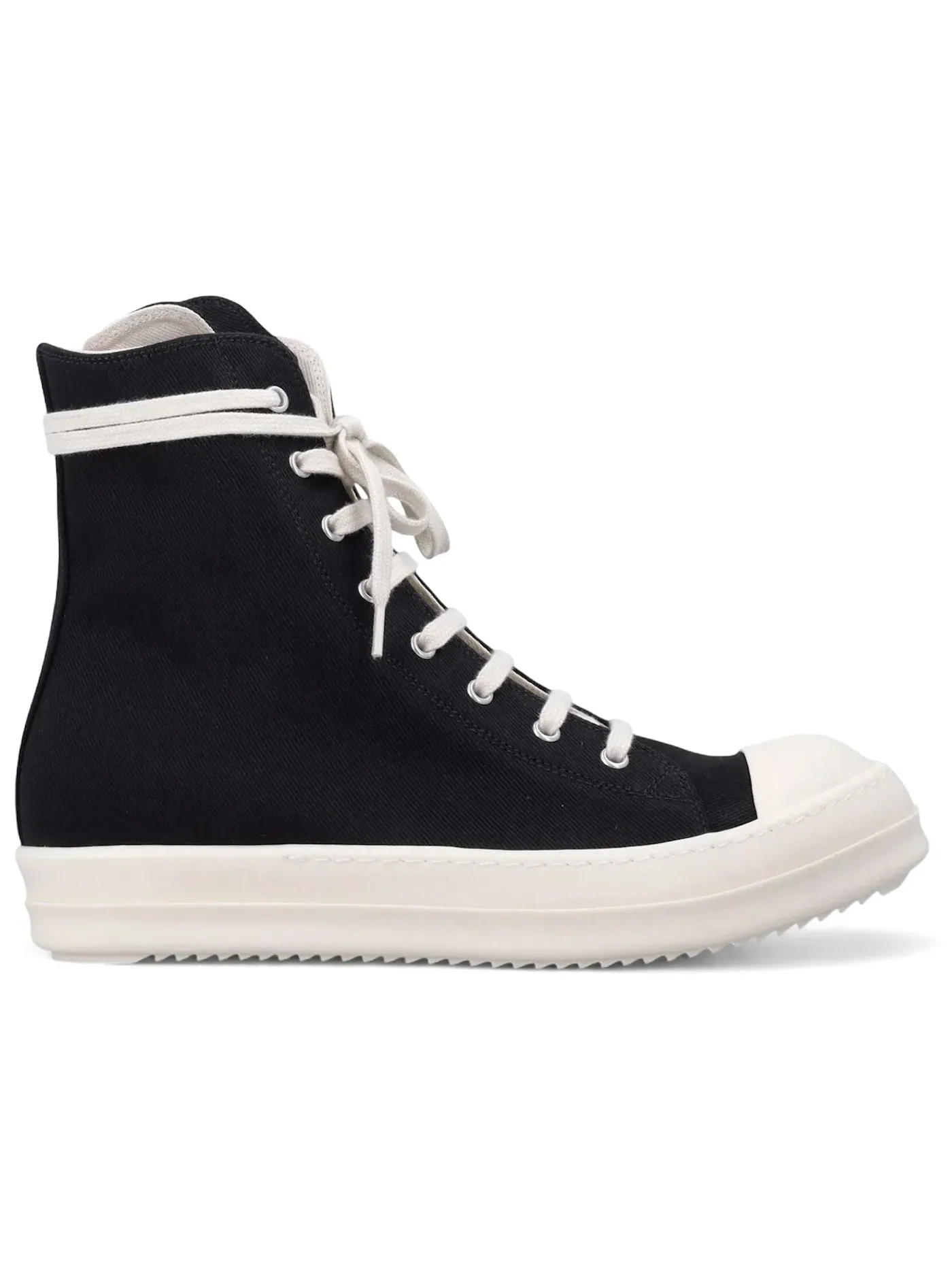 Мужские кроссовки с джинсовым верхом Rick Owens DRKSHDW Scarpe Denim Sneaks — изображение 1 из 1, черный