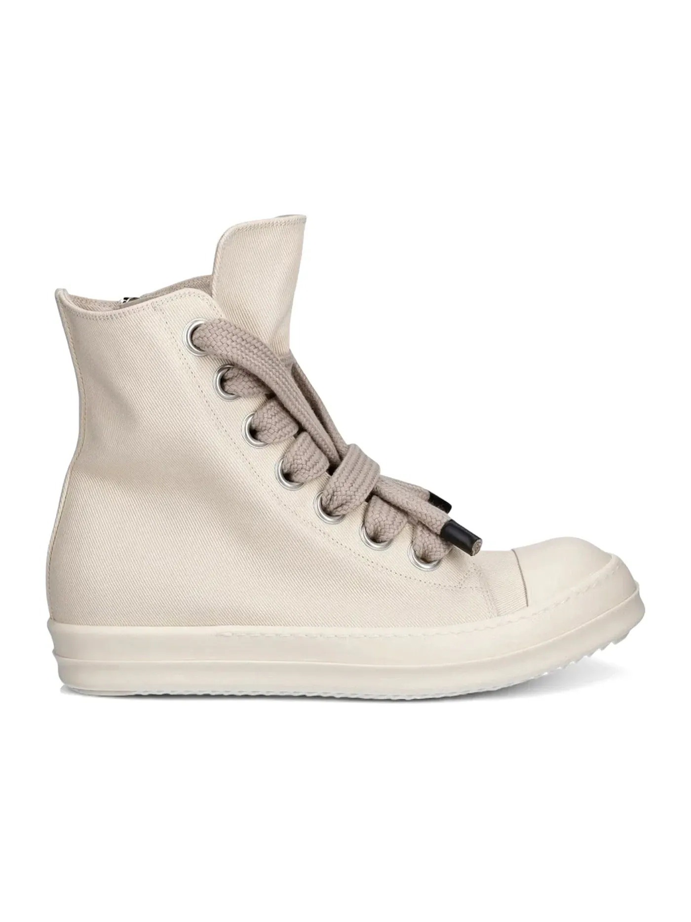 Мужские кеды с увеличенной шнуровкой Rick Owens DRKSHDW Temple Jumbo Lace Sneaks — изображение 1 из 1, молочный
