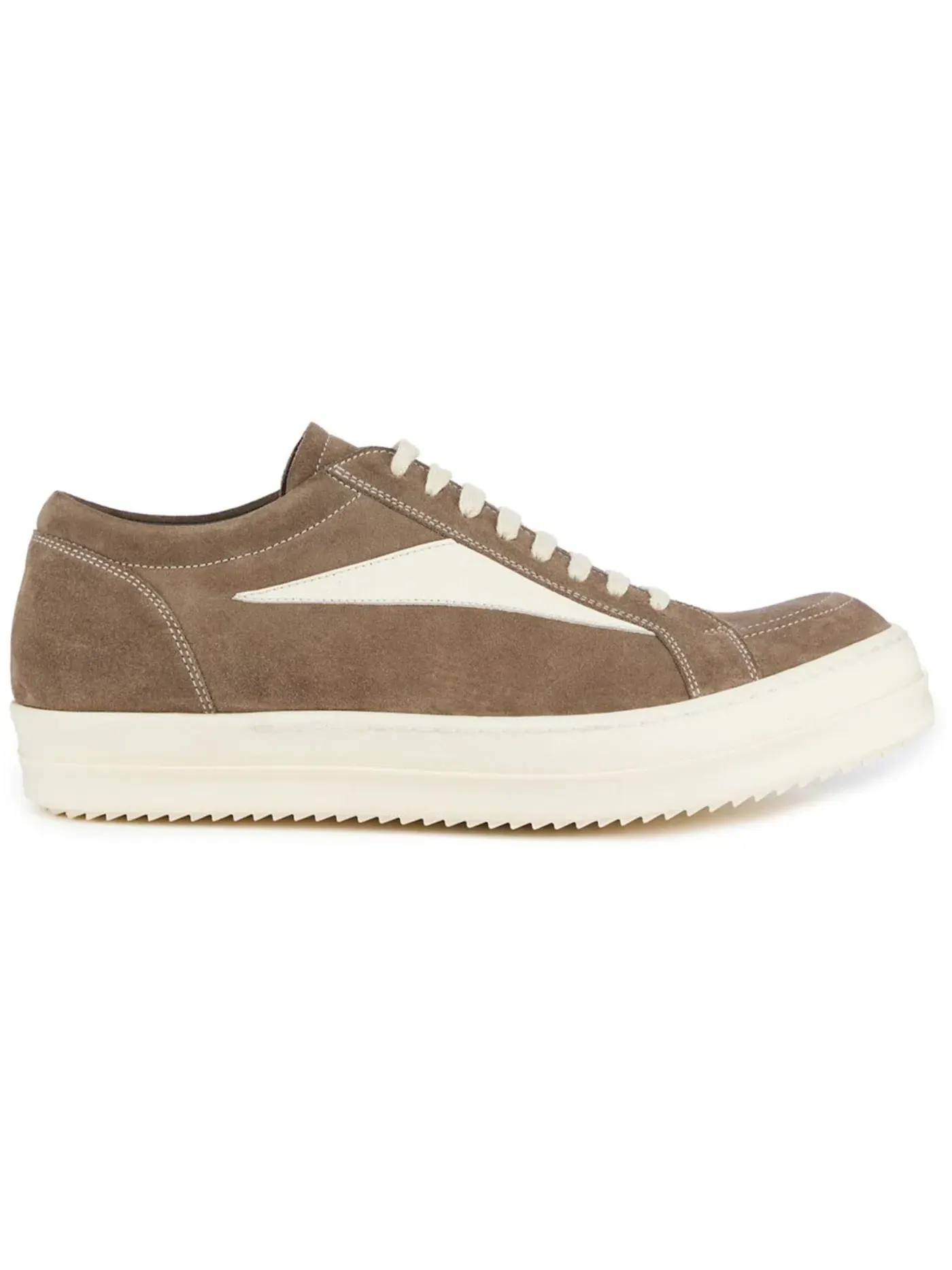 Мужские кроссовки замшевые Rick Owens Vintage Sneaks Rick Owens — изображение 1 из 1, серый/белый