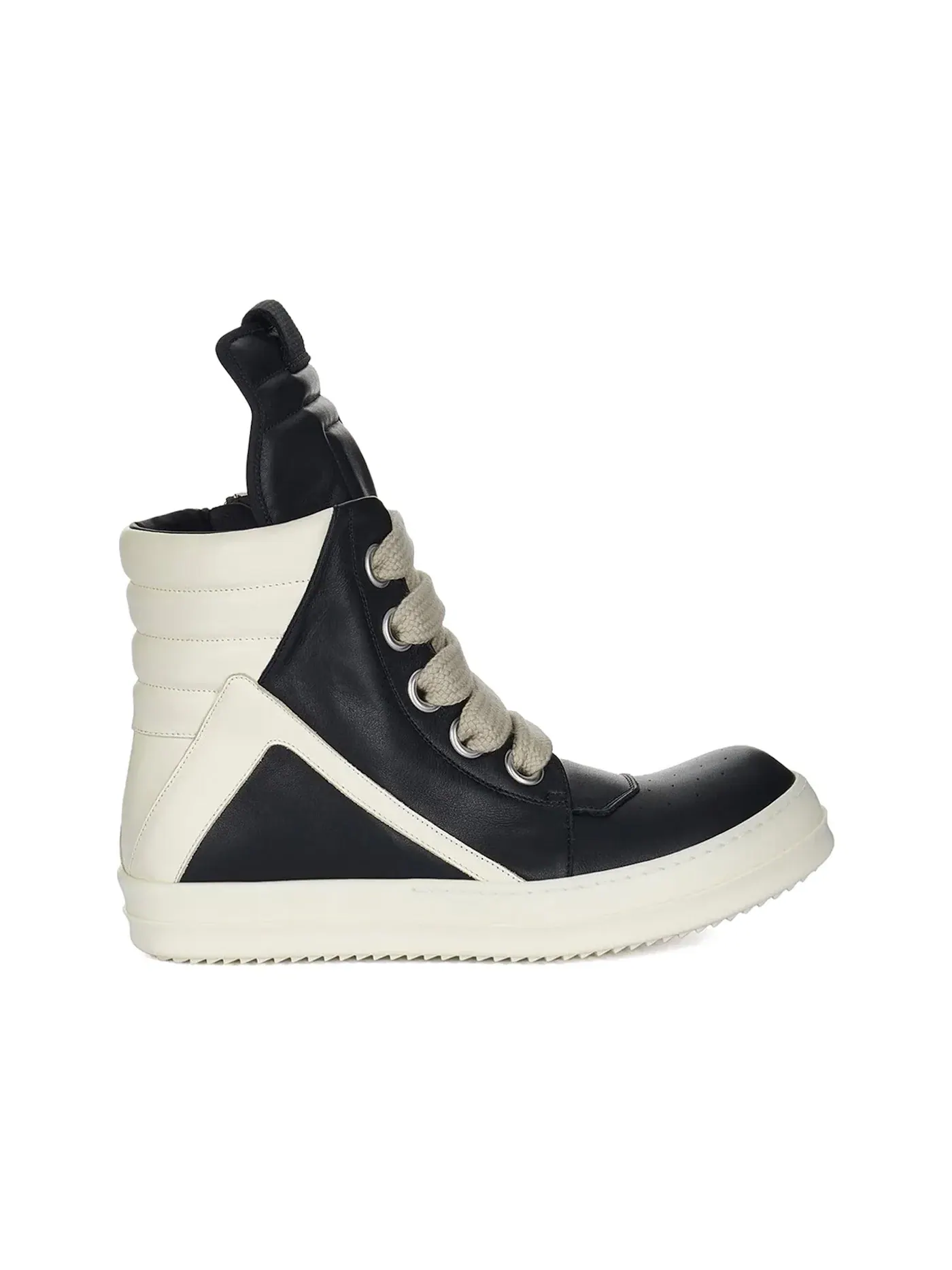 Мужские кроссовки с увеличенными шнурками Rick Owens Jumbo Lace Geobasket High — изображение 1 из 1, черный