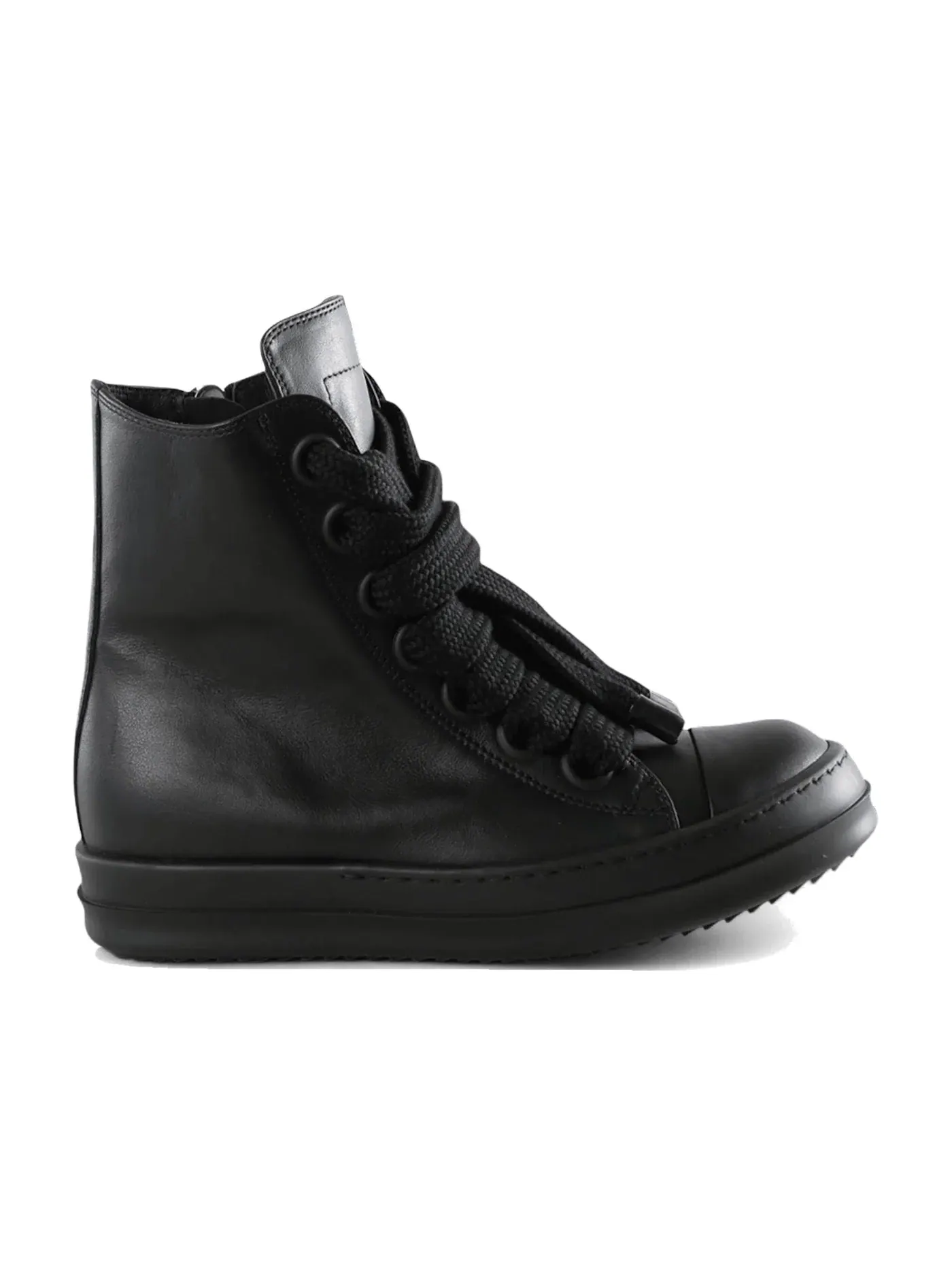 Женские кеды с высокой шнуровкой Rick Owens Jumbo Lace High Top Sneakers — изображение 1 из 1, черный/черный/черный