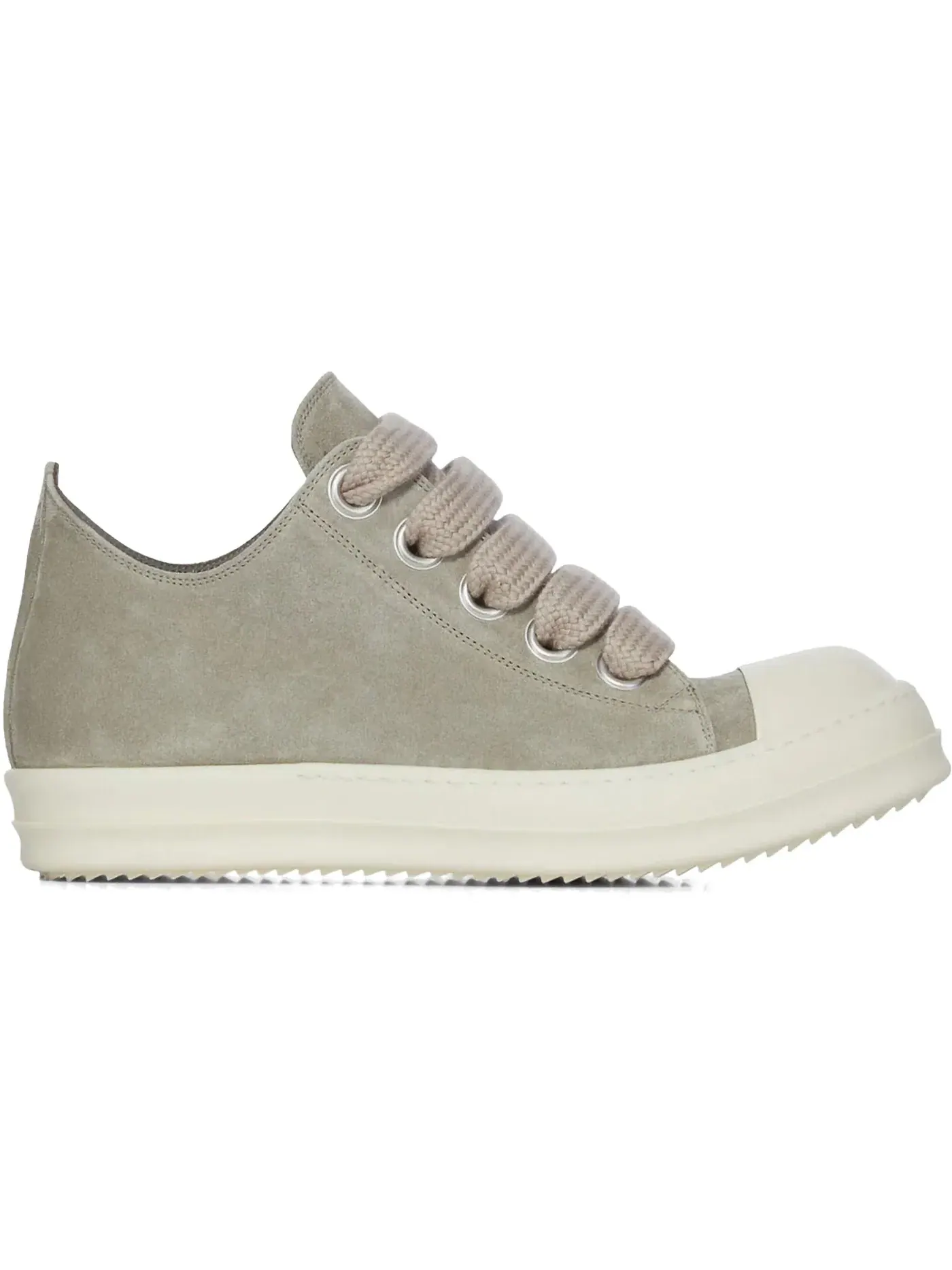 Женские кроссовки с шнуровкой Rick Owens Jumbo Lace Low Sneakers, Dark Pearl/Milk/Milk — изображение 1 из 1