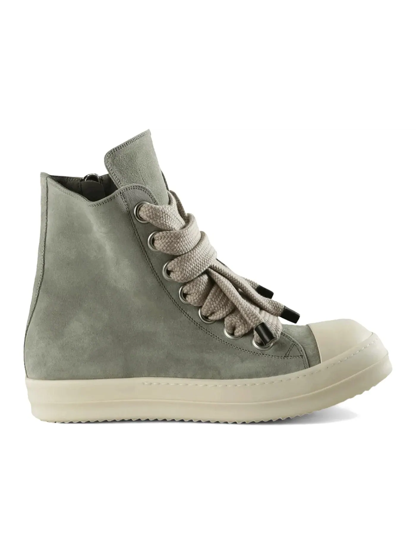 Мужские кроссовки на шнуровке Rick Owens Jumbo Lace Sneakers, Dark Pearl/Milk/Milk — изображение 1 из 1