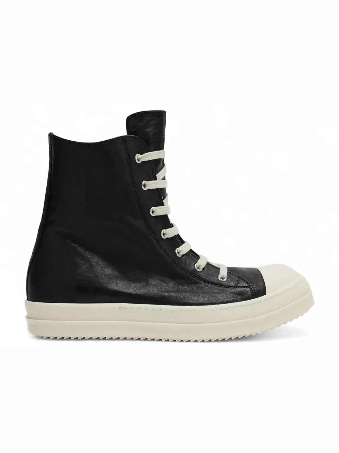 Мужские кроссовки с лакированной кожи модель Rick Owens Leather High Rick Owens — изображение 1 из 1, черный