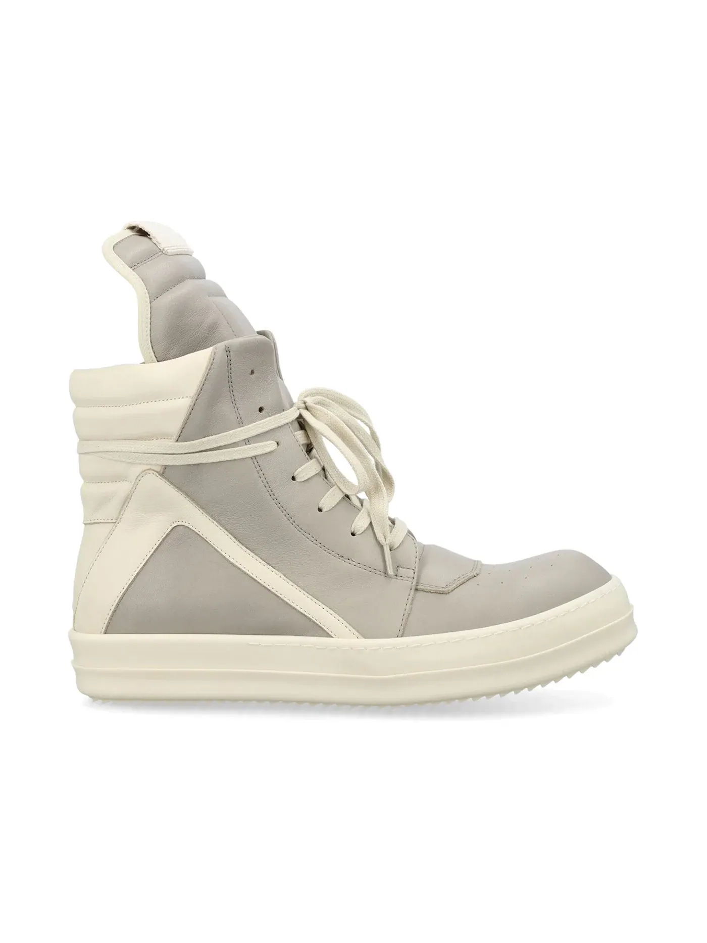 Мужские кроссовки с принтом Rick Owens Lido Geobasket, Pearl/Milk/Milk — изображение 1 из 1