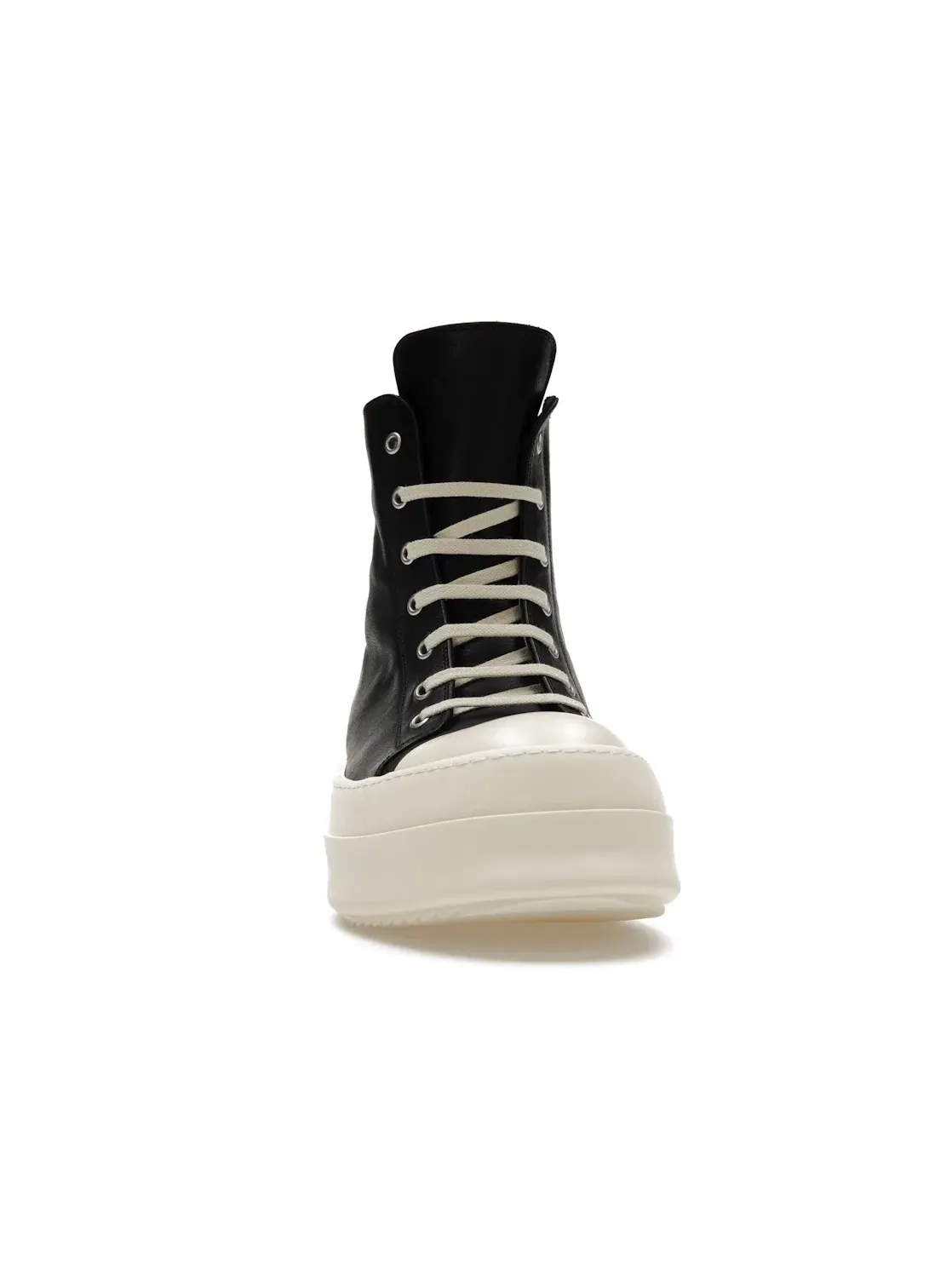 Мужские кроссовки на толстой подошве Rick Owens Mega Bumper Leather Sneakers — изображение 2 из 4, черный