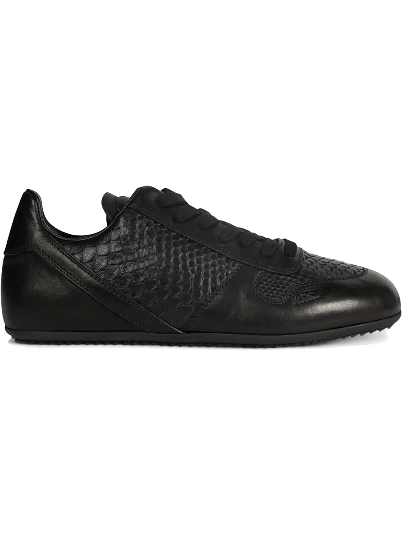 Мужские кроссовки с гладкой кожей Rick Owens Minimal Sneaks — изображение 1 из 1, черный/черный/черный