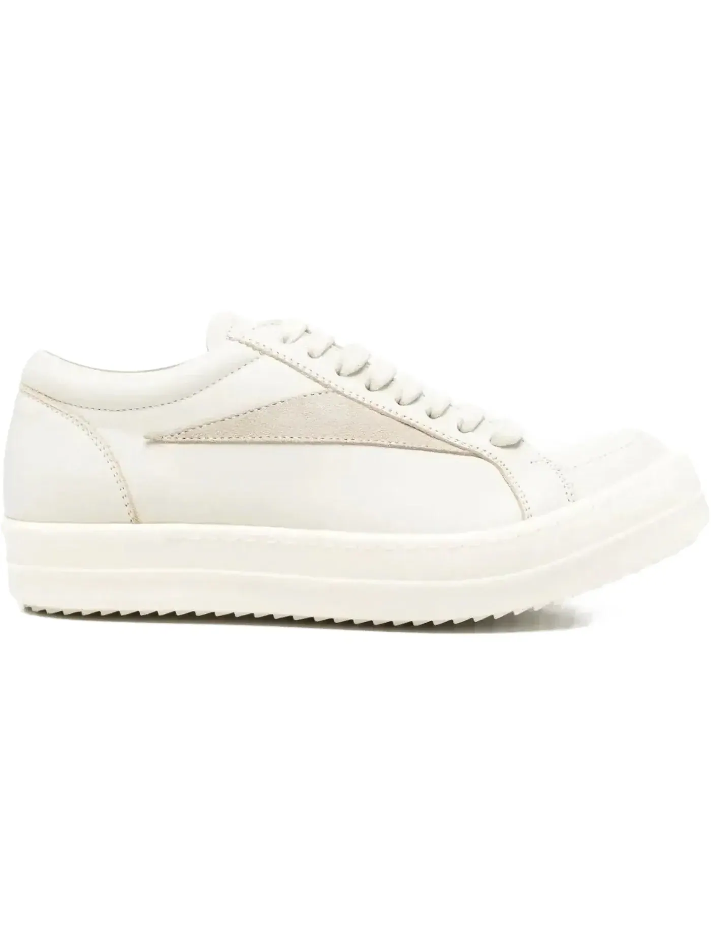 Женские кроссовки кожаные Rick Owens Scarpe Pelle Vintage Low Sneaker, Dirty Milk/Pearl — изображение 1 из 1