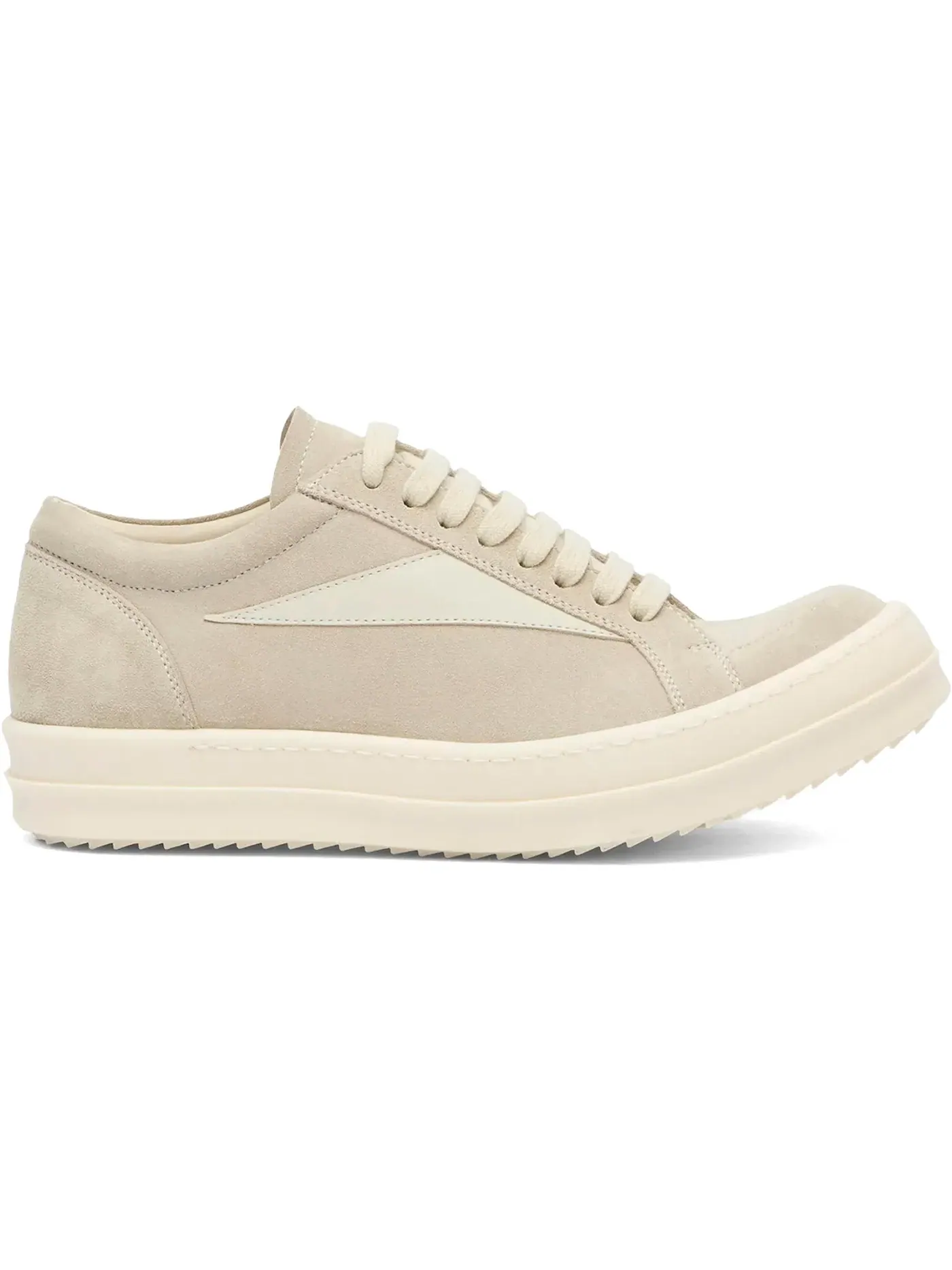 Женские кроссовки кожаные низкие Rick Owens Scarpe Pelle Vintage Low Sneaker, Pearl/Dirty Milk/Milk — изображение 1 из 1
