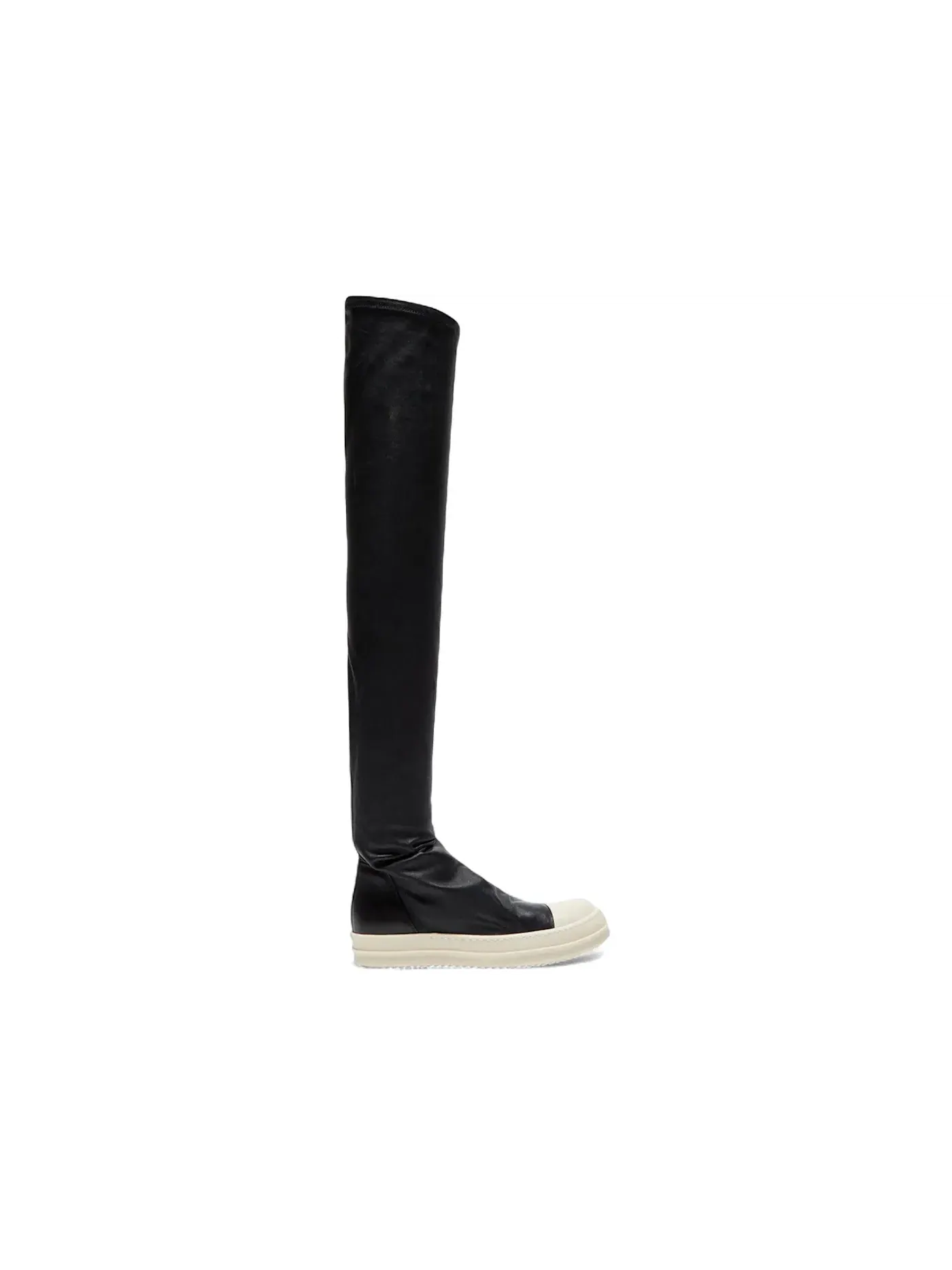 Женские кроссовки с высоким голенищем Rick Owens Stivali Pelle High Stocking Sneaks — изображение 1 из 1, черный