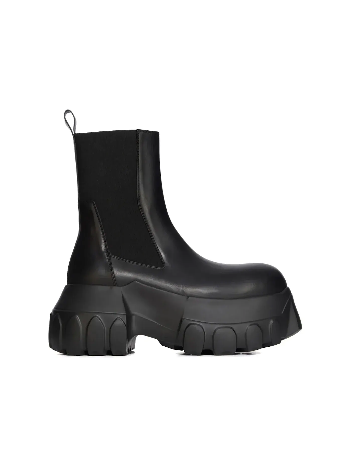 Мужские ботинки на тракторной подошве Rick Owens Tower Beatle Mega Tractor Ankle Boot — изображение 1 из 1, черный