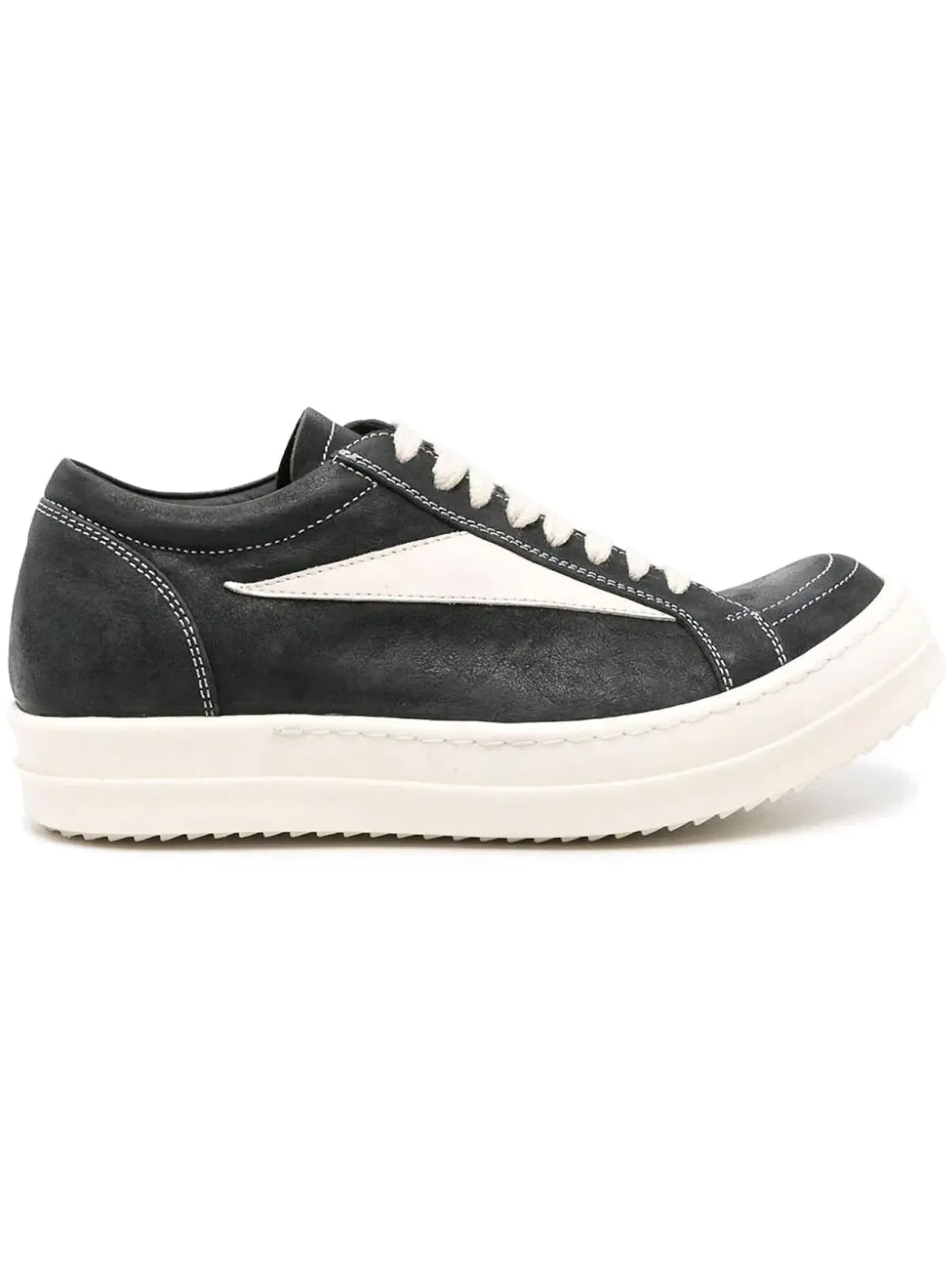 Женские кроссовки из кожи Vintage Leather Rick Owens — изображение 1 из 1, черный/белый