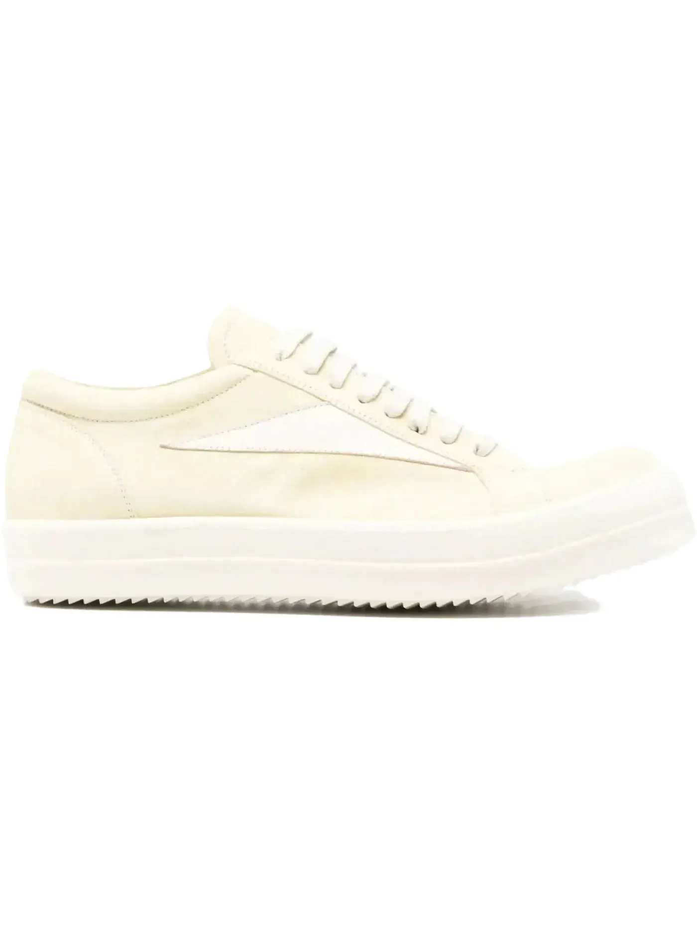 Мужские кроссовки высокие из кожи Rick Owens Vintage Low Sneaker, Butter/Milk — изображение 1 из 1
