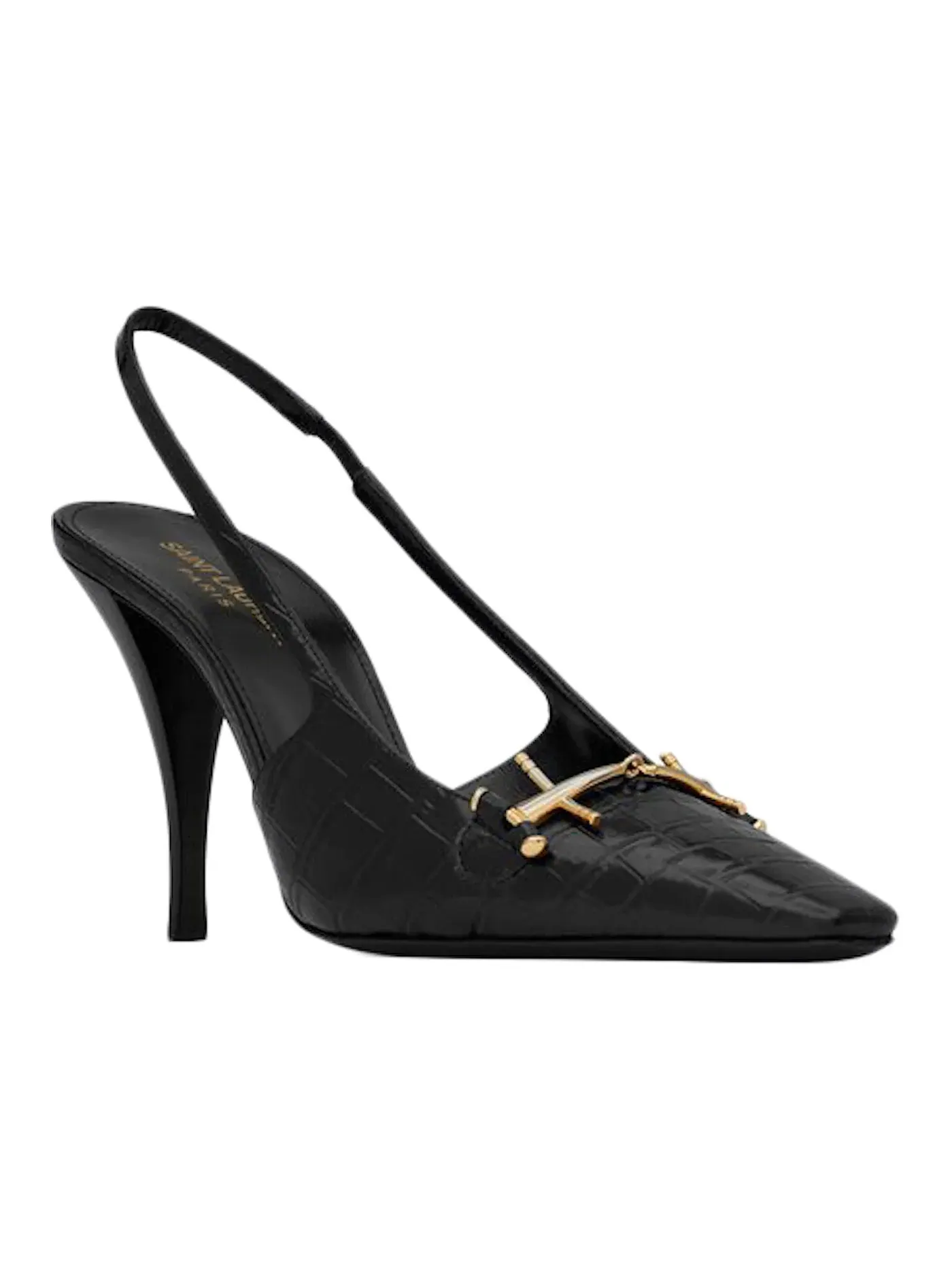 Женские туфли на каблуке с открытой пяткой Blade Saint Laurent — изображение 2 из 2, черный