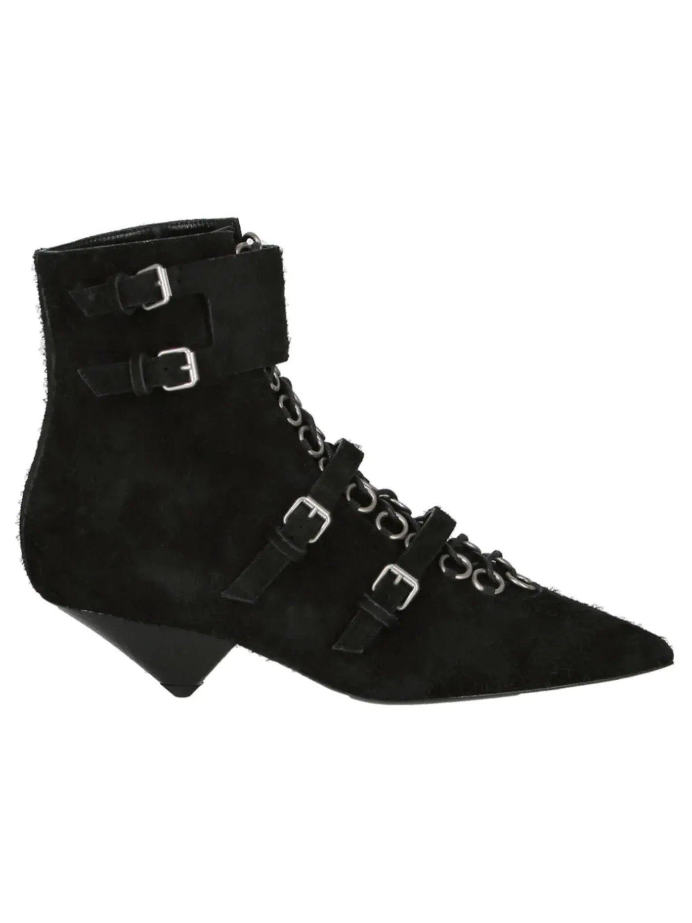 Женские ботинки Saint Laurent Blaze Suede Ankle Boots — изображение 1 из 1, черный