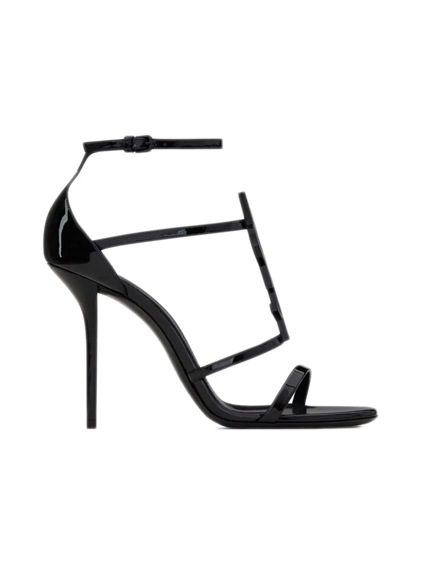 Женские босоножки на каблуке Cassandra Saint Laurent — изображение 1 из 2, черный