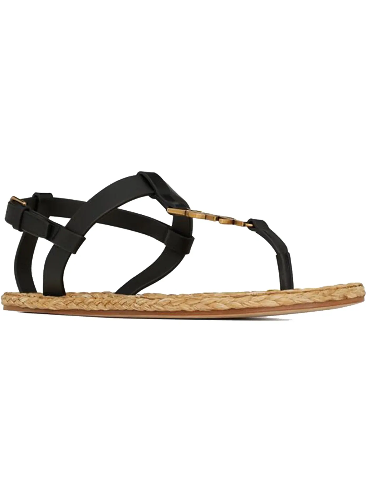 Женские сандалии Cassandra Black Saint Laurent — изображение 2 из 3, черный
