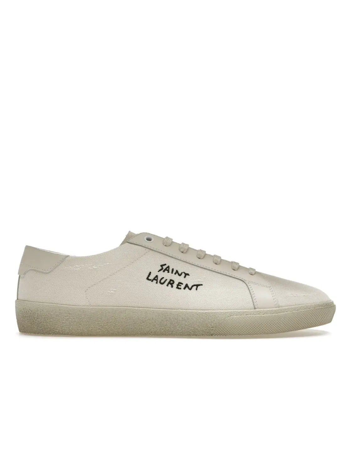 Мужские кроссовки Saint Laurent Court Classic SL-06 — изображение 1 из 4, кремовый/черный