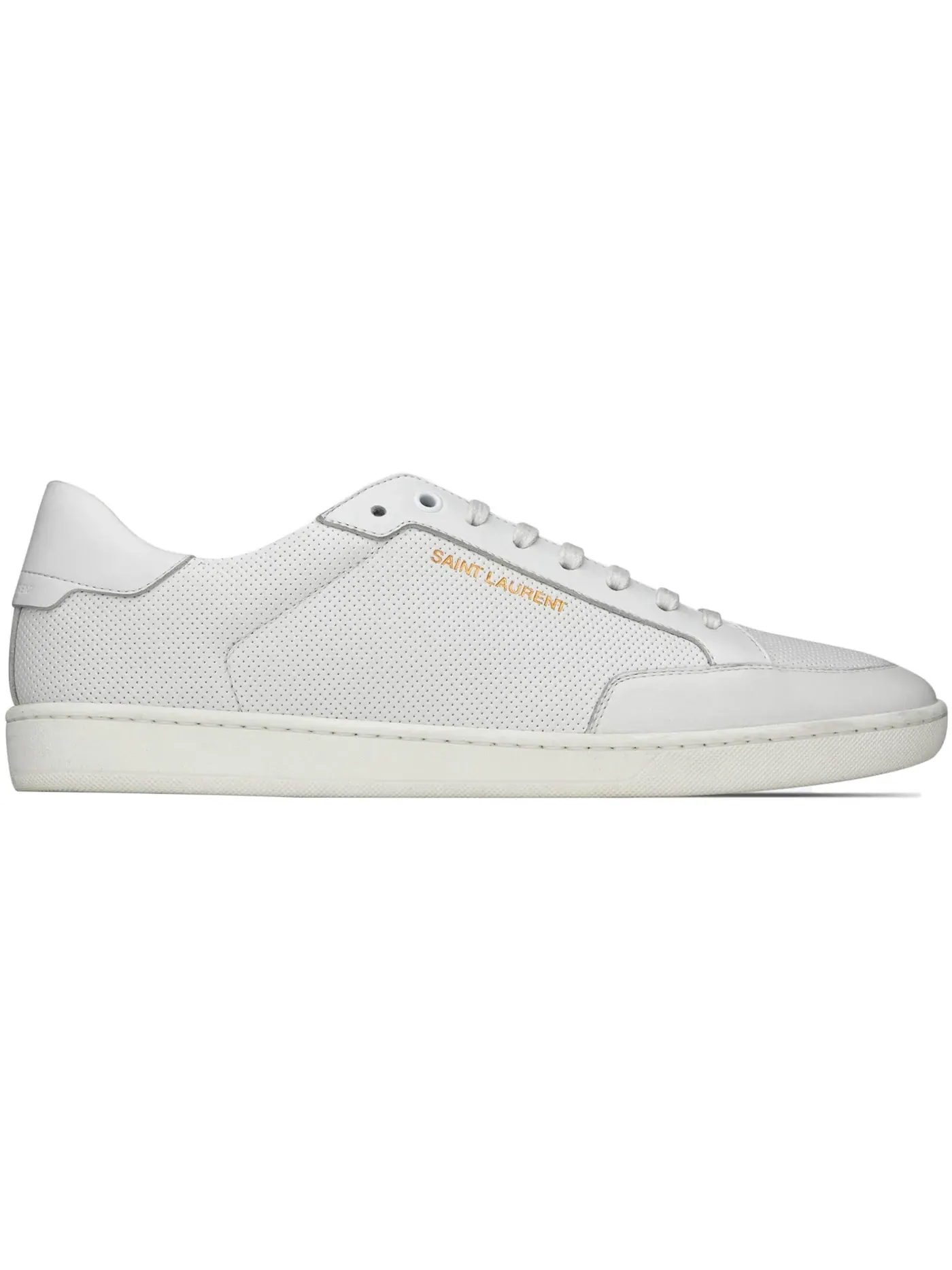 Мужские кроссовки с перфорацией Saint Laurent Court Classic SL/10 Saint Laurent — изображение 1 из 1, белый
