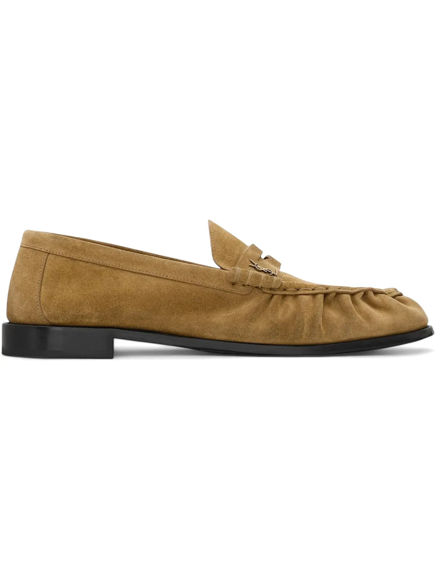 Мужские лоферы из кожи Cuoio Saint Laurent — изображение 1 из 1, тан коричневый