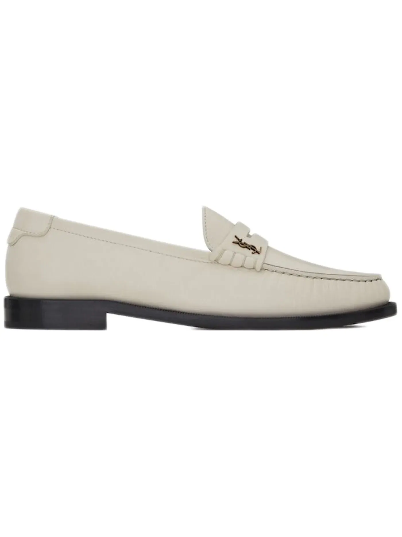 Женские лоферы с перламутровой отделкой Saint Laurent LE Loafer Penny Slippers — изображение 1 из 1, черный