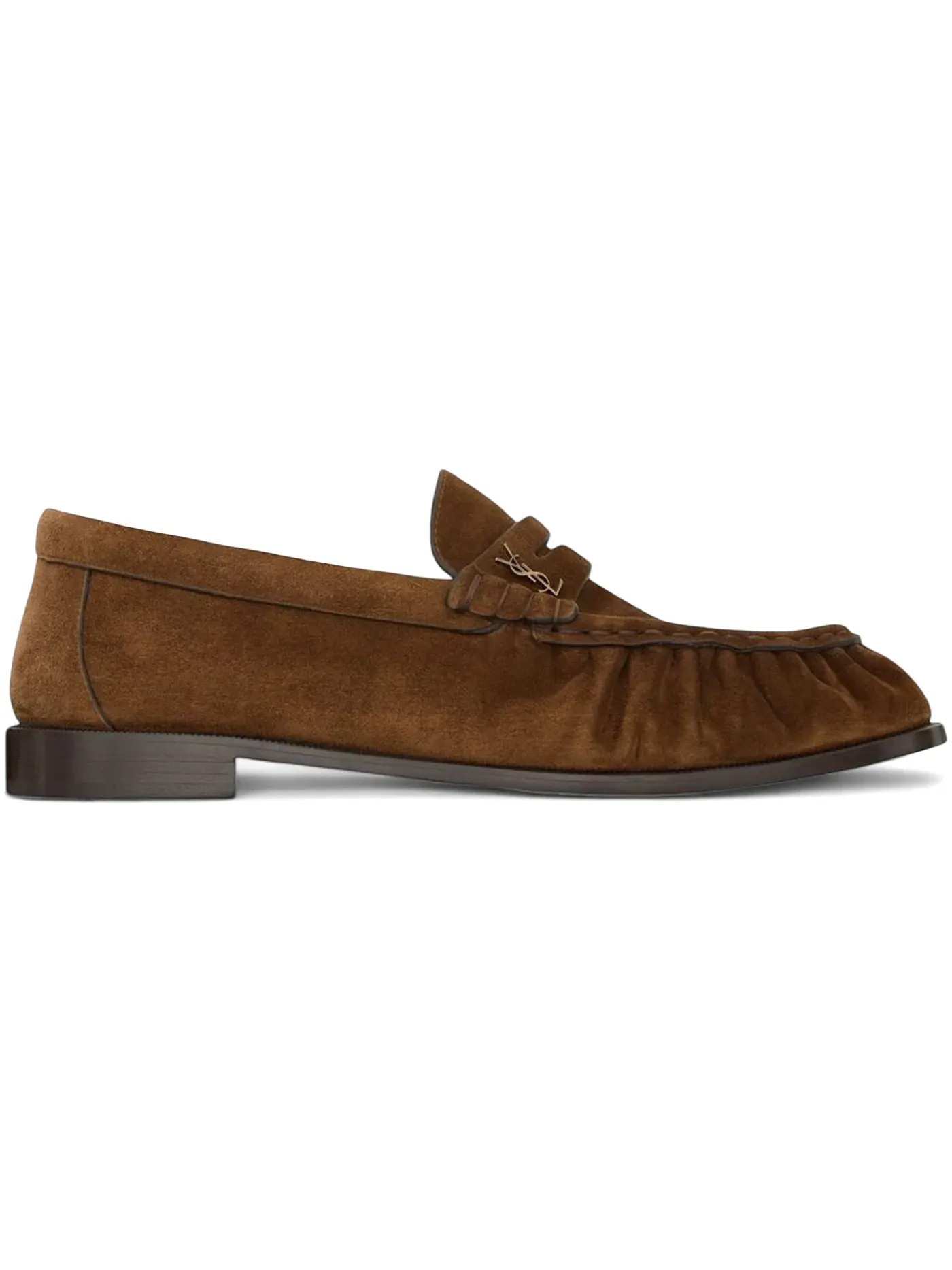 Мужские лоферы из замши Le Loafer Supple Saint Laurent — изображение 1 из 1, коричневый