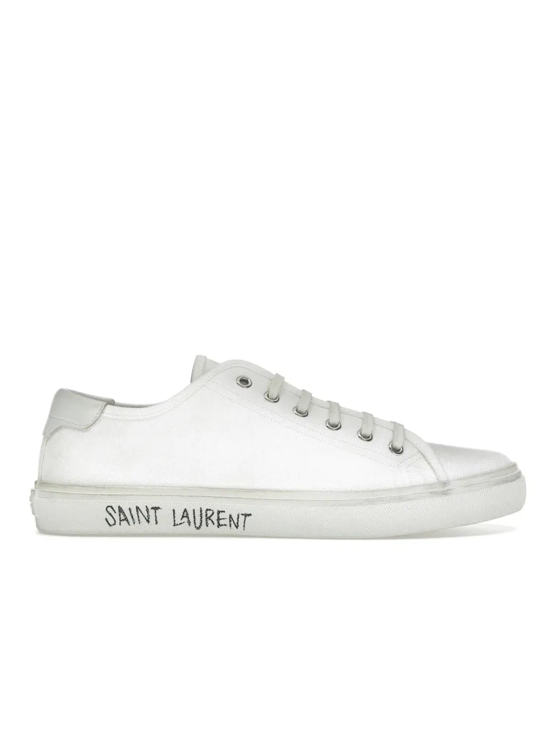Мужские кроссовки с контрастной подошвой Saint Laurent Malibu — изображение 1 из 4, белый