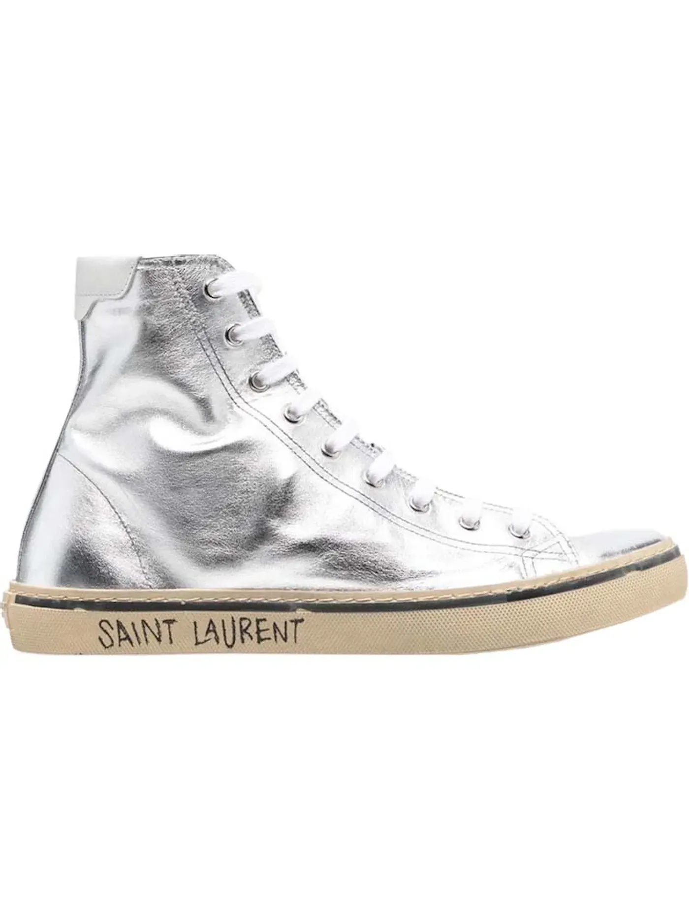 Мужские кроссовки Saint Laurent MALIBU — изображение 1 из 1, серебряный