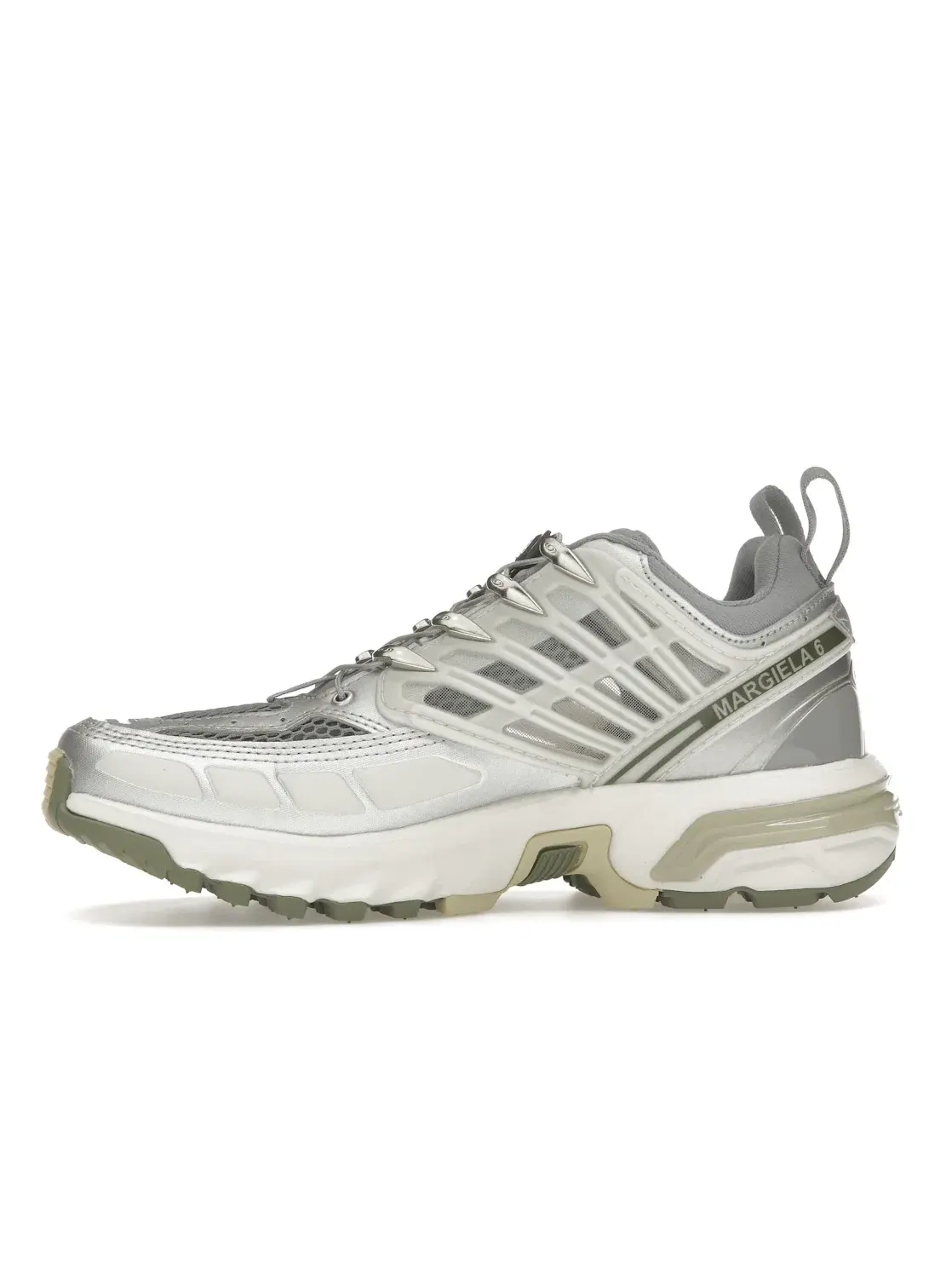 Кроссовки мужские Salomon ACS Pro MM6 Maison Margiela, для бега — изображение 3 из 4, серебристый/зеленый