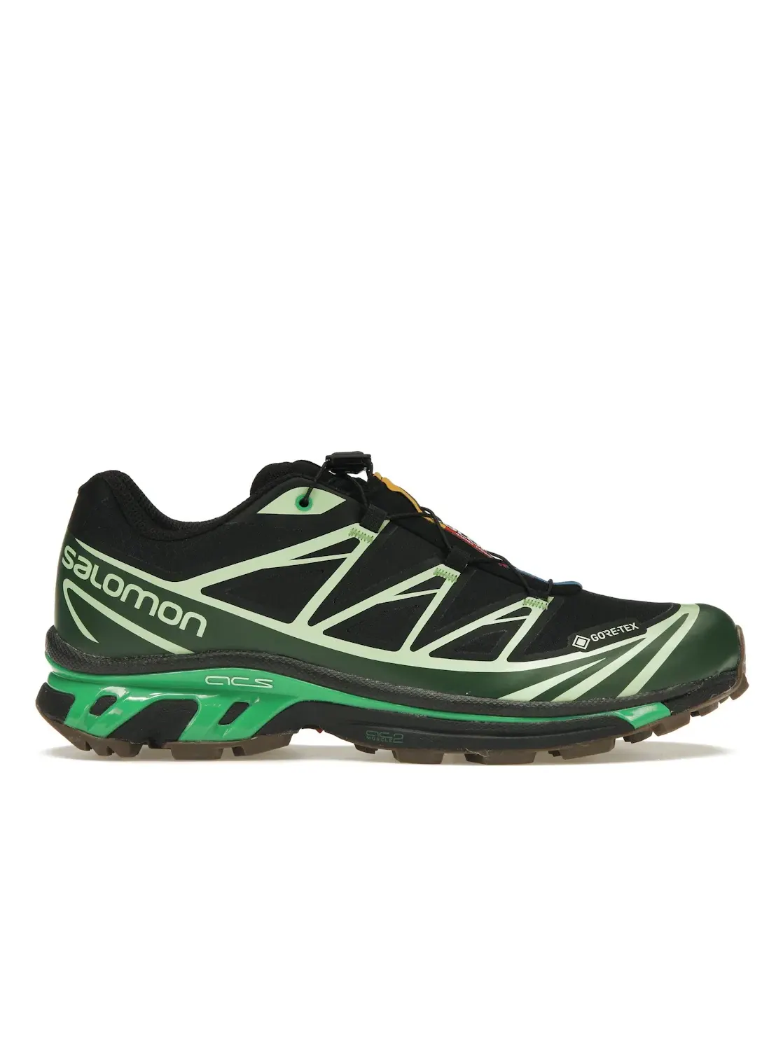 Кроссовки мужские Salomon Advanced XT-6 Gore-Tex для бега, водонепроницаемые — изображение 1 из 4, черный зеленый