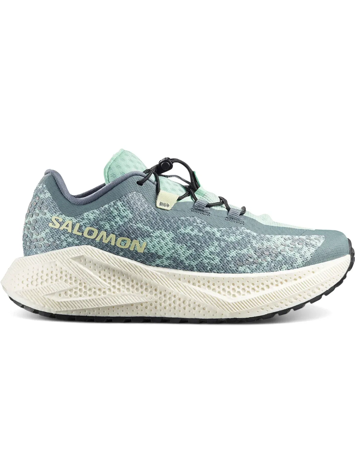 Кроссовки женские для бега Salomon Aero Glide 4 GRVL, для смешанных покрытий, Stormy Weather/Lichen/Vanilla Ice