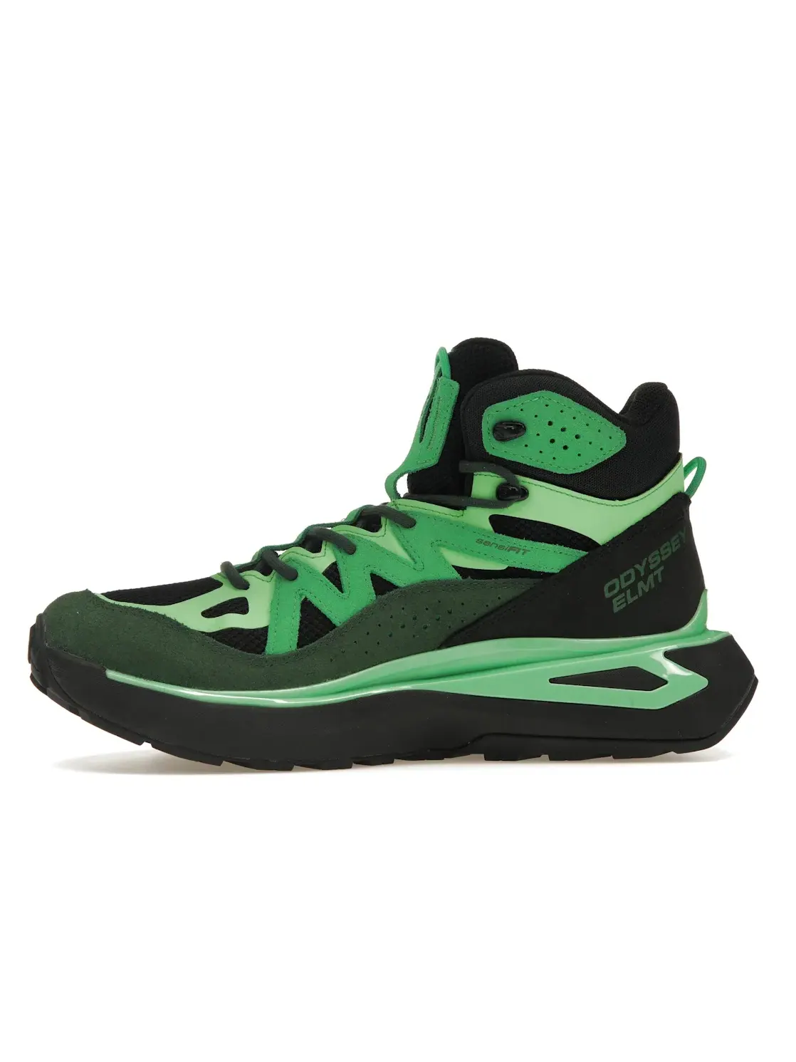 Кроссовки мужские Salomon Odyssey Elmt Mid Gore-Tex, для активного отдыха — изображение 3 из 4, яркий зеленый черный