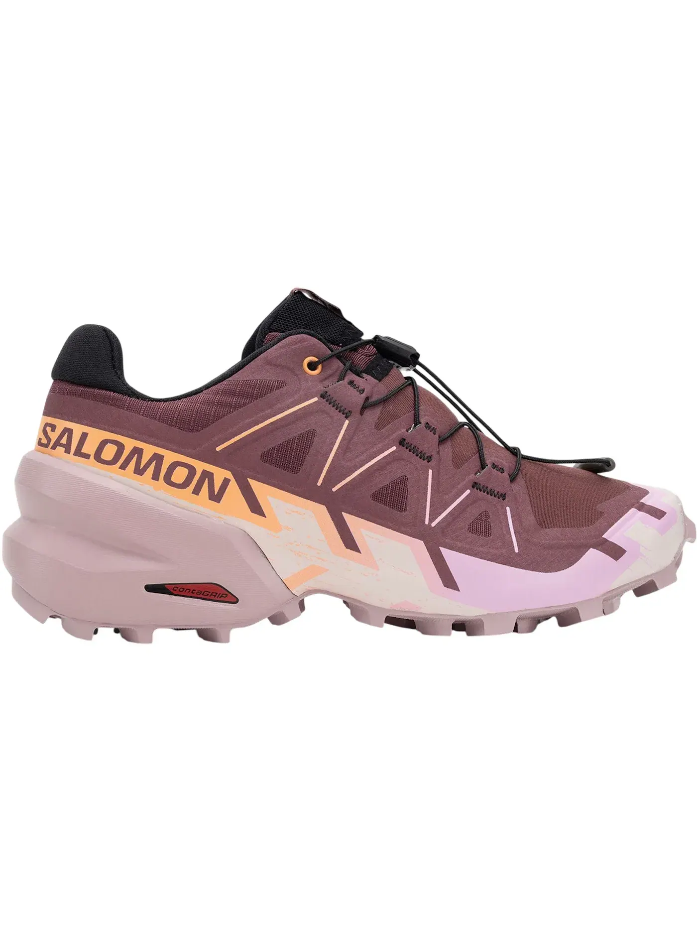 Женские кроссовки для бега с агрессивным протектором Salomon Speedcross 6, Catawba Grape/Papaya/Deauville Mauve