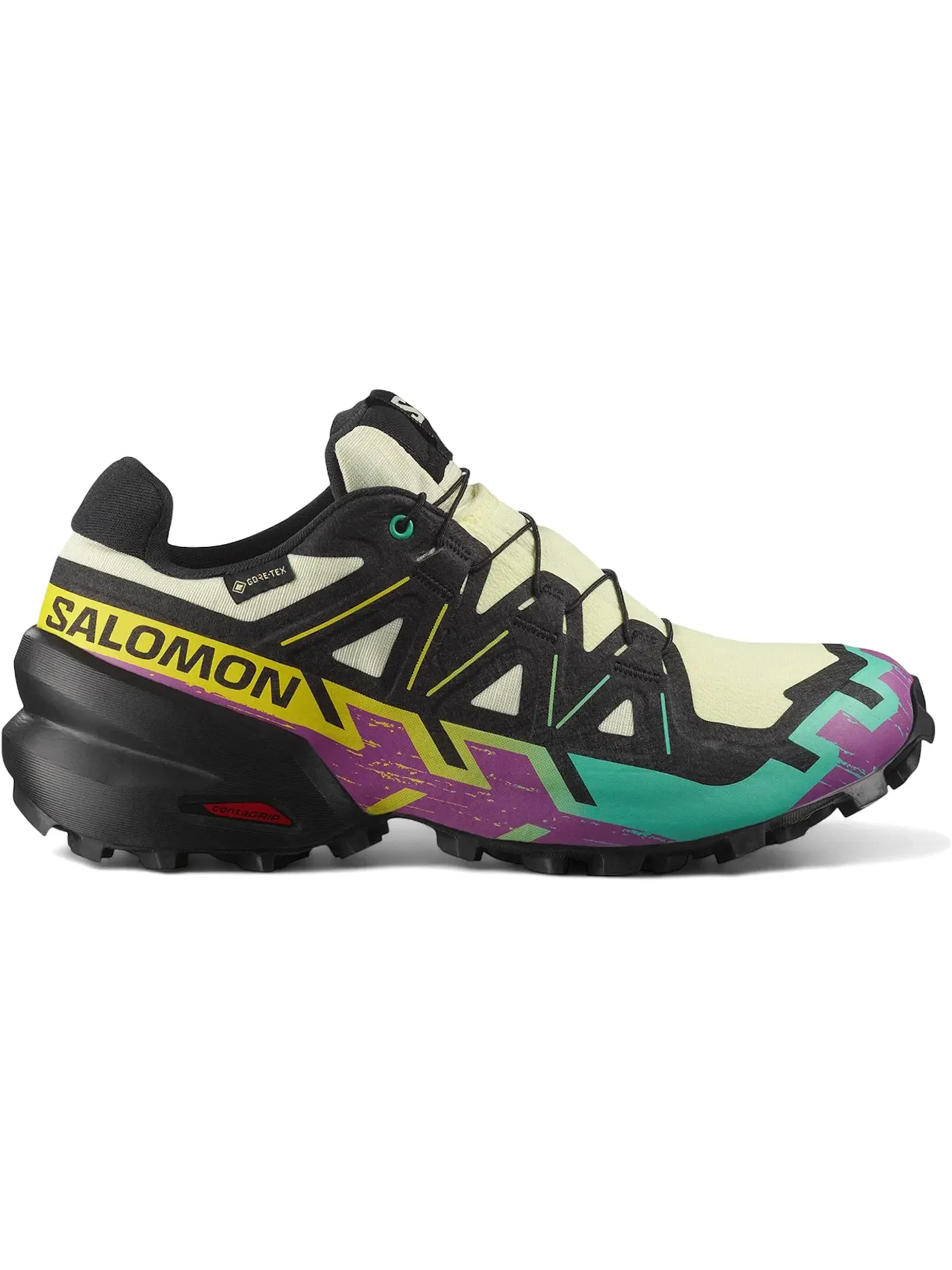 Кроссовки женские для бега Salomon Speedcross 6 Gore-Tex, водонепроницаемые — изображение 1 из 1, прозрачный желтый/черный